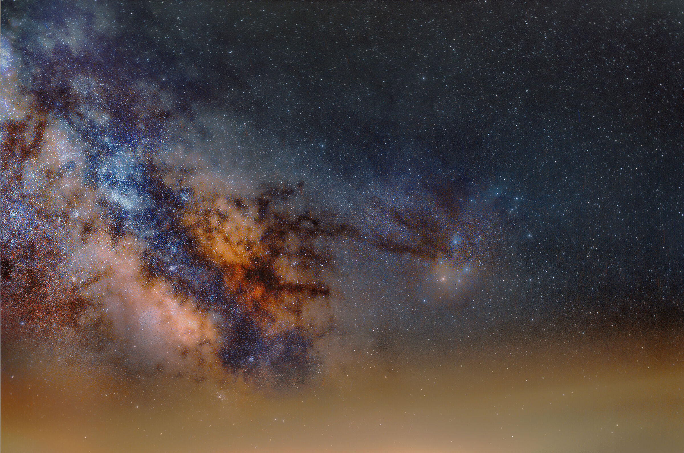 nucleo galattico a 35 mm con nikon d700