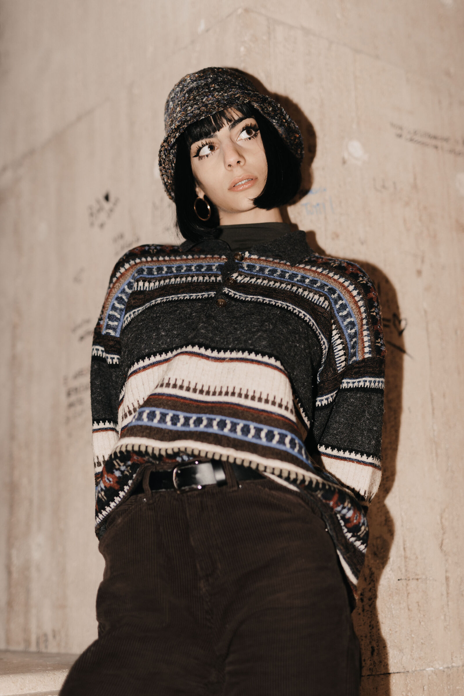 The girl with the helmet