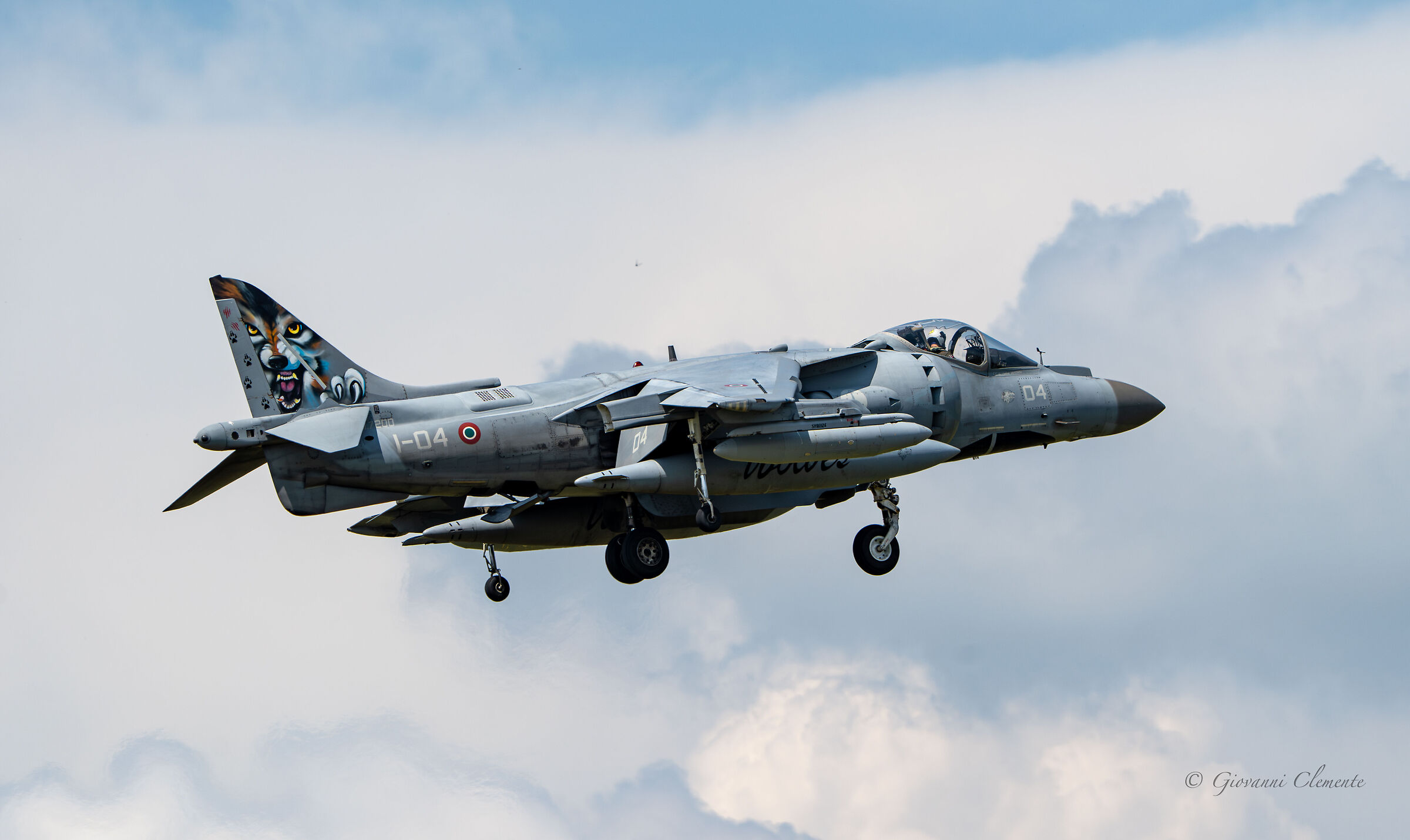 AV-8B HarrierII Marina Militare -technical stopover in Camer...