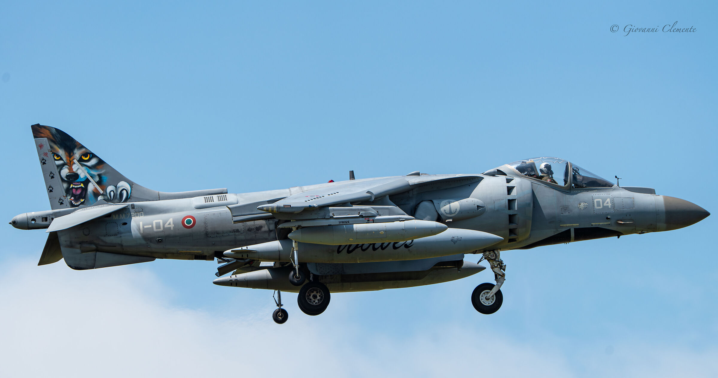 AV-8B HarrierII Marina Militare -technical stopover in Camer...