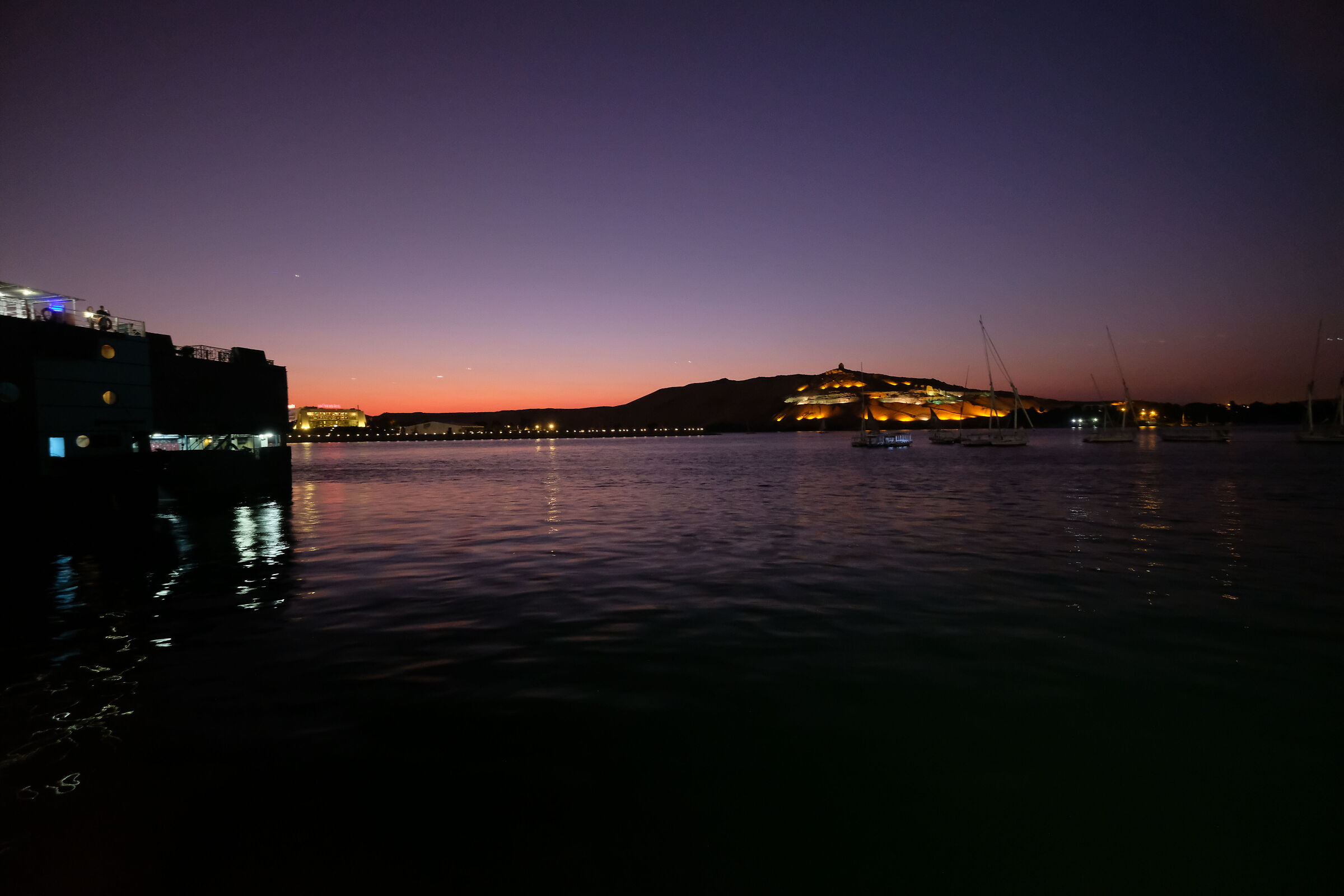 2020 Egitto - tramonto sul Nilo ad Assuan