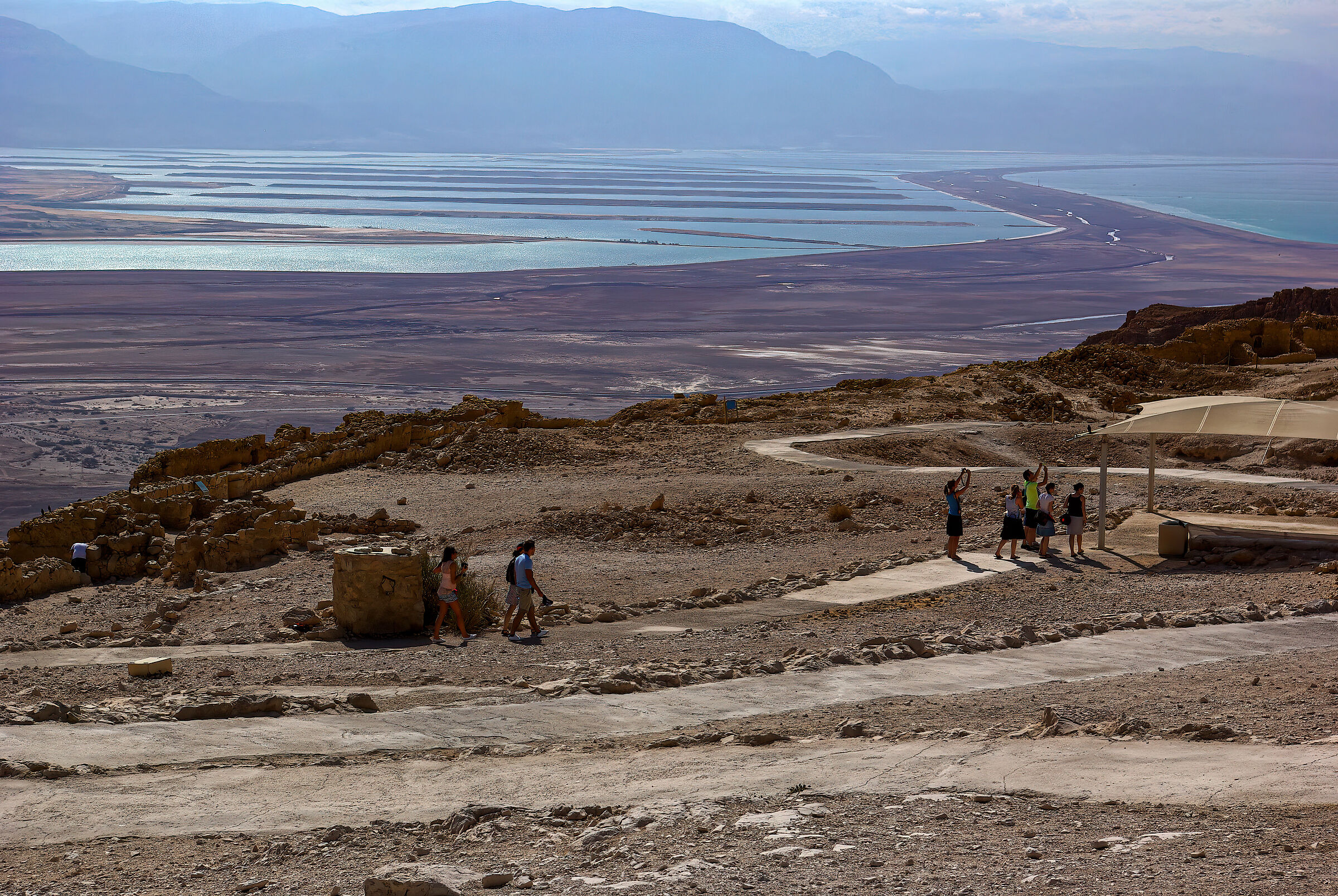 Le saline del Mar Morto da Masada