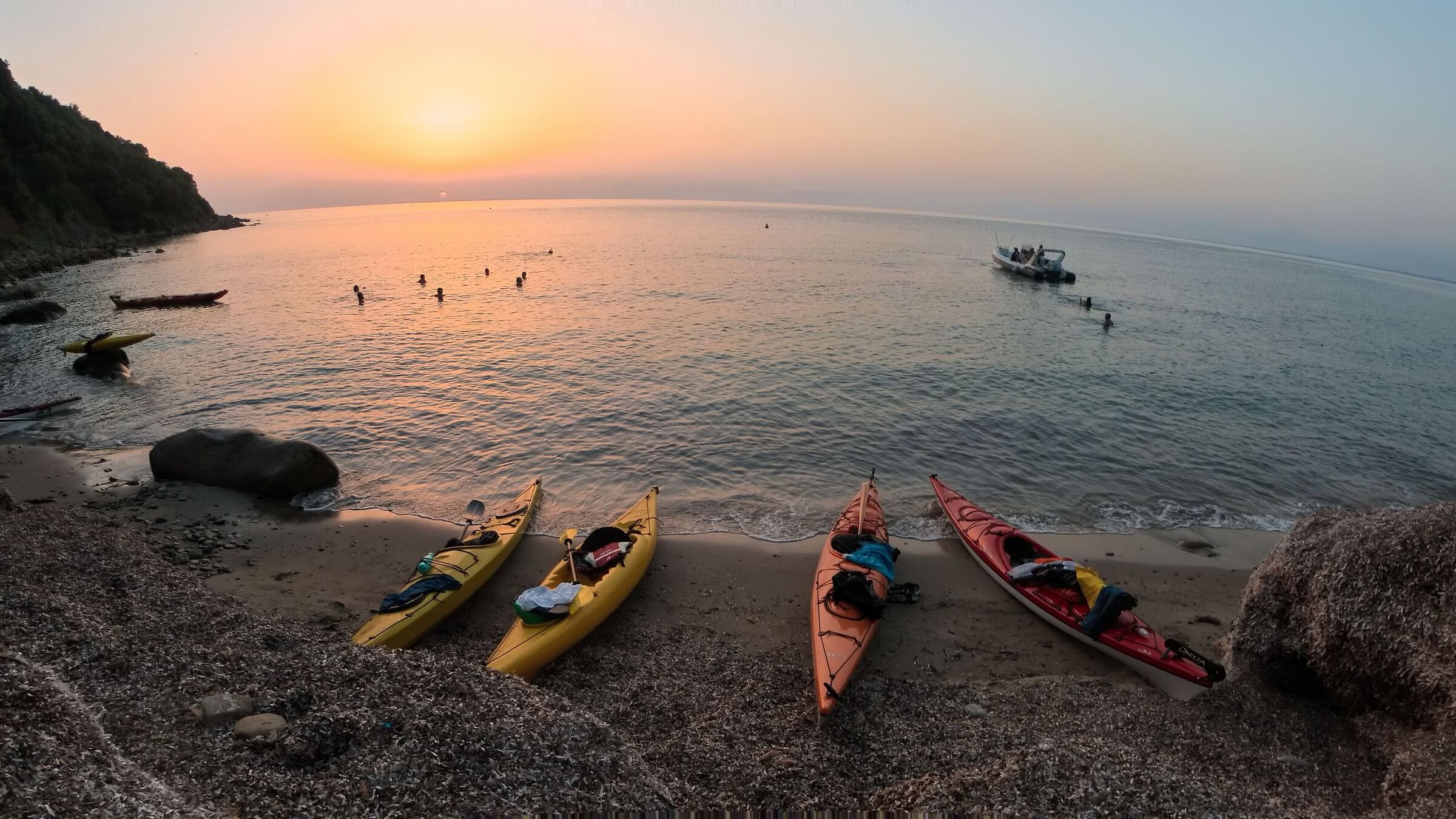 pagaiando al tramonto - insta360