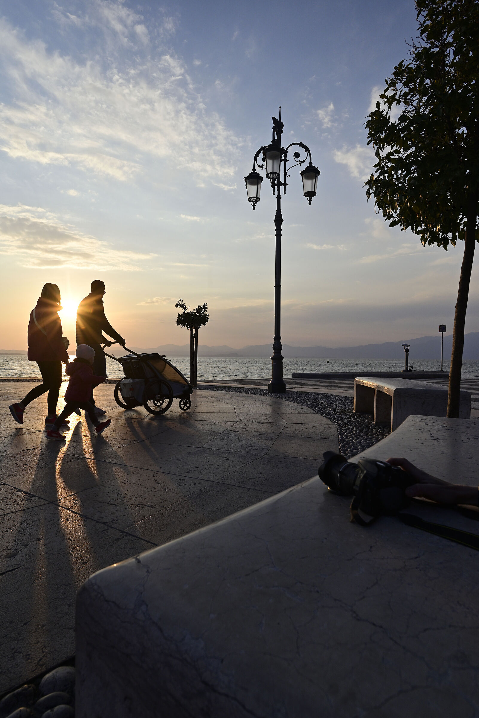 on the lakeside of Lazise