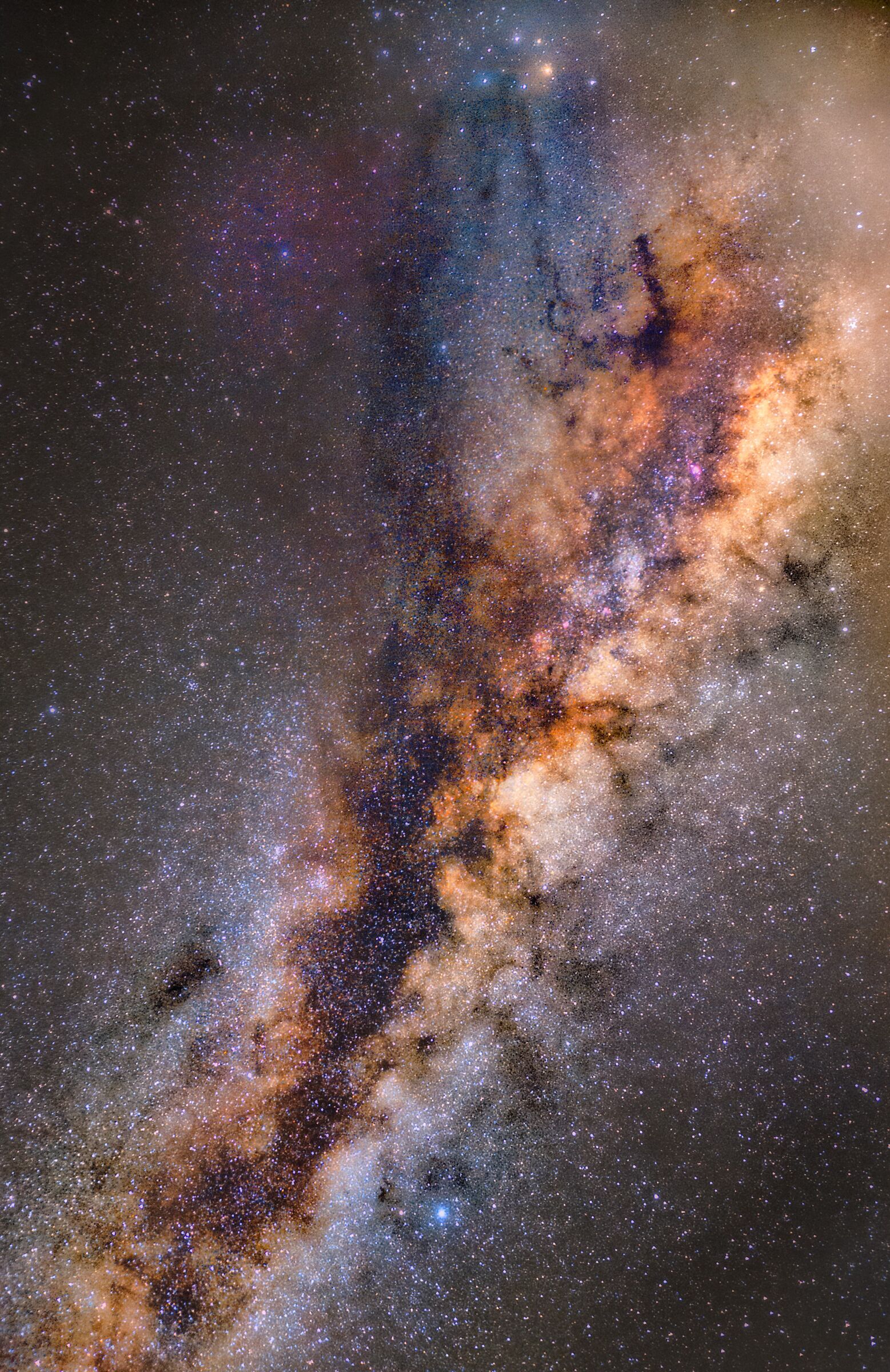 milky way a testa in giù !