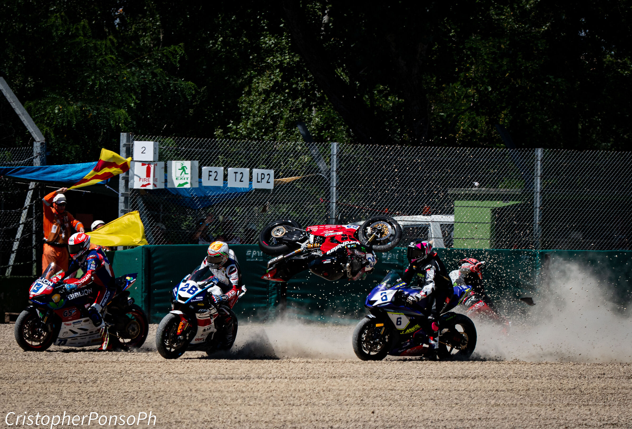 Accident first lap race1 Imola