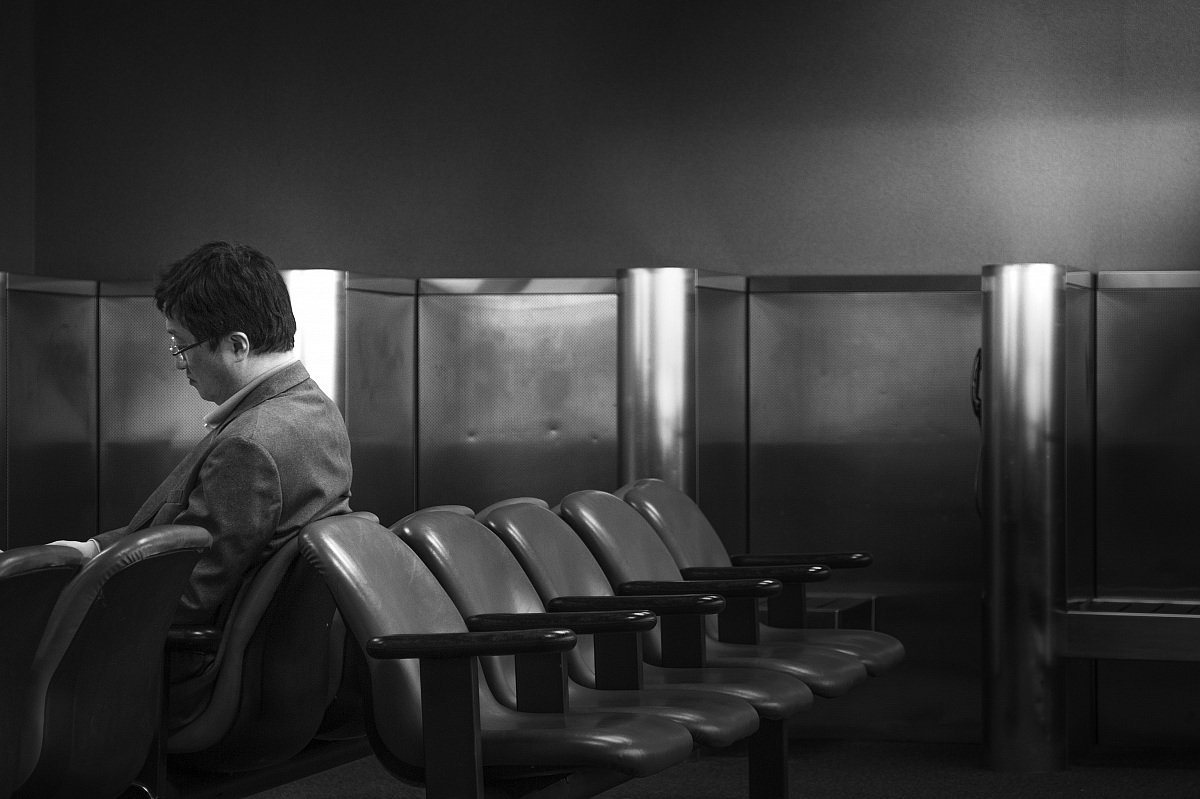 The wait, Boston Airport