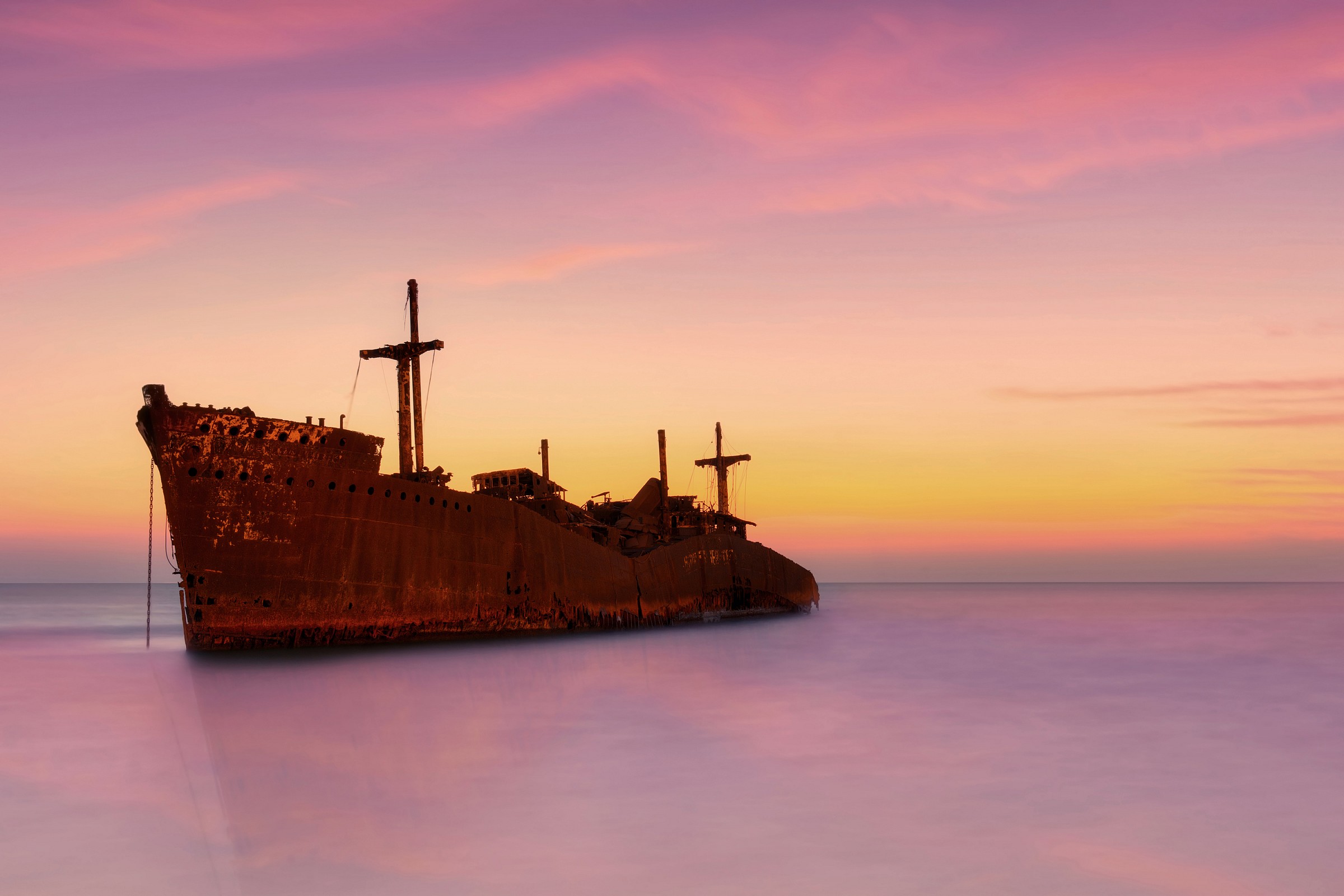 Old Greecian Ship In Kish Island