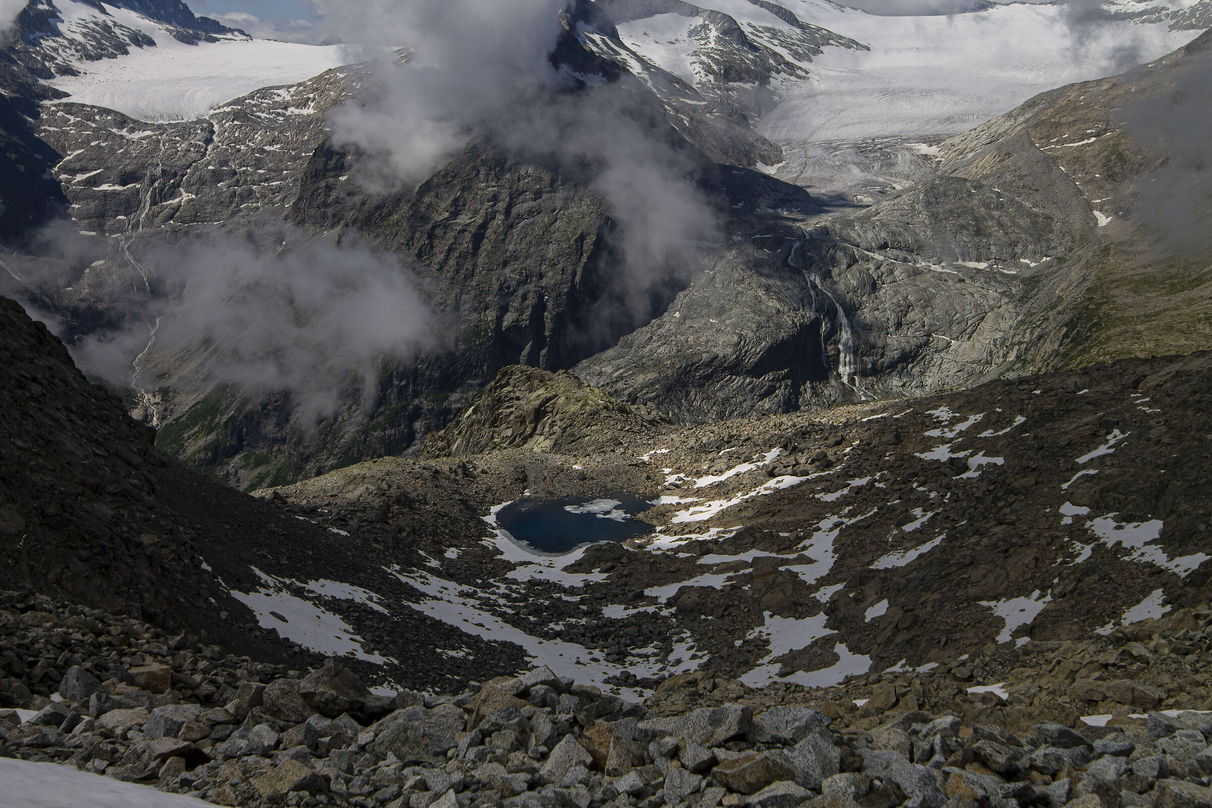 panorama sul ghiacciaio presena