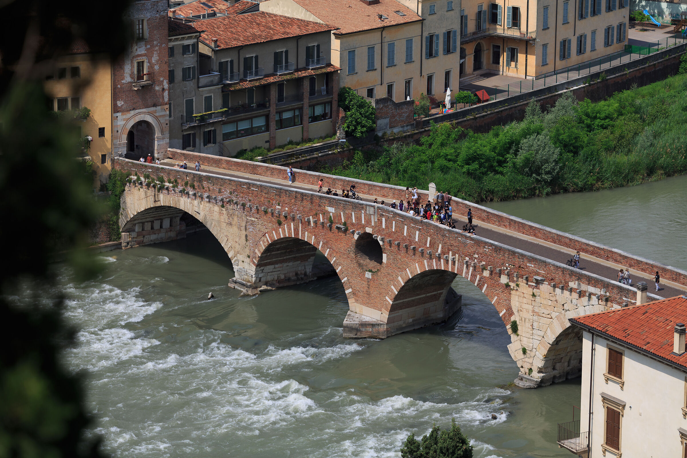 Looking out from the bridge