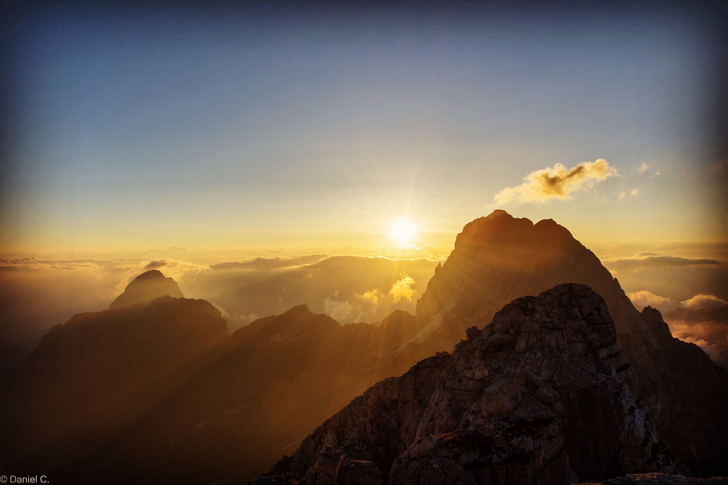 Tramonto sulle Alpi Giulie