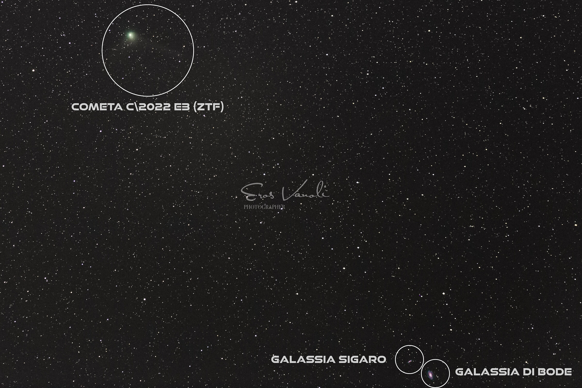 la cometa di neanderthal incontra le due galassie