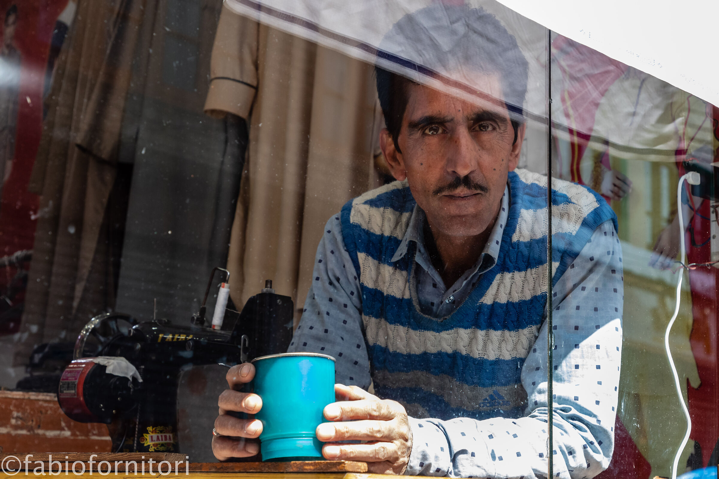 Srinagar , Old town tailor, India 2023