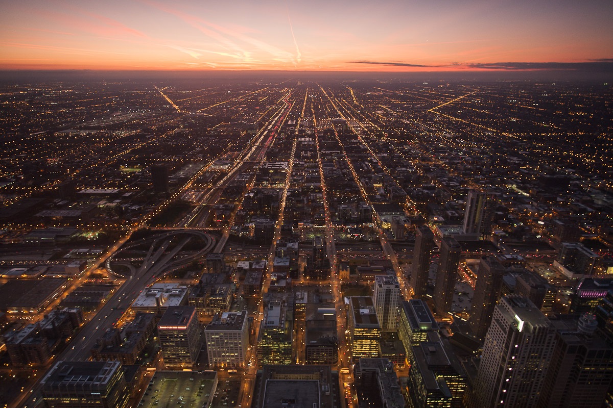 Sunset in Chicago