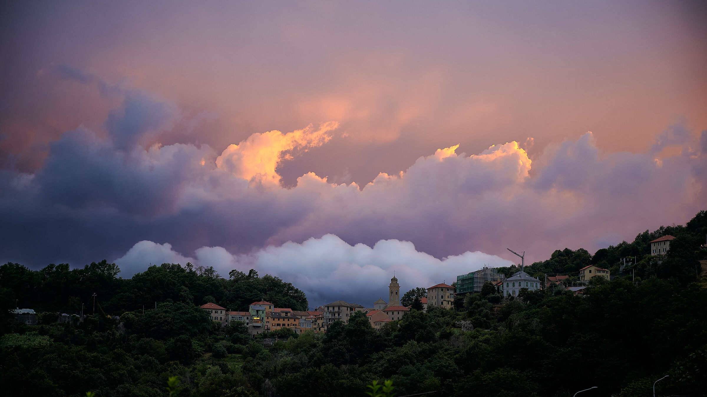 Sunset and clouds
