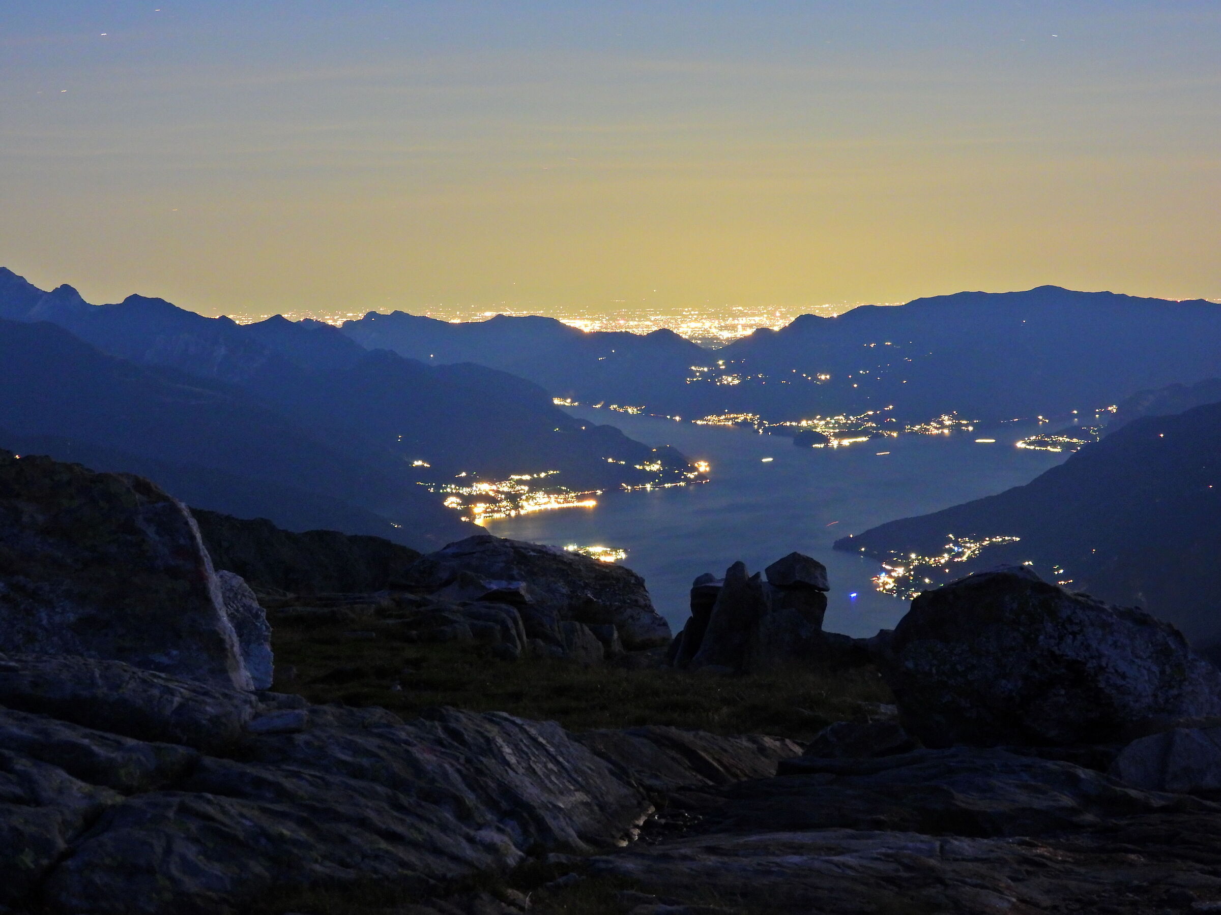 Lake Como seen from the Petazzi bivouac