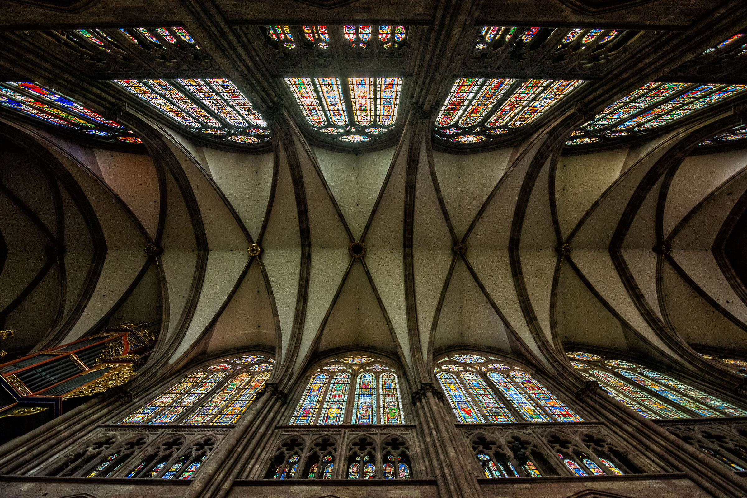 The ceiling of Strasbourg Cathedral