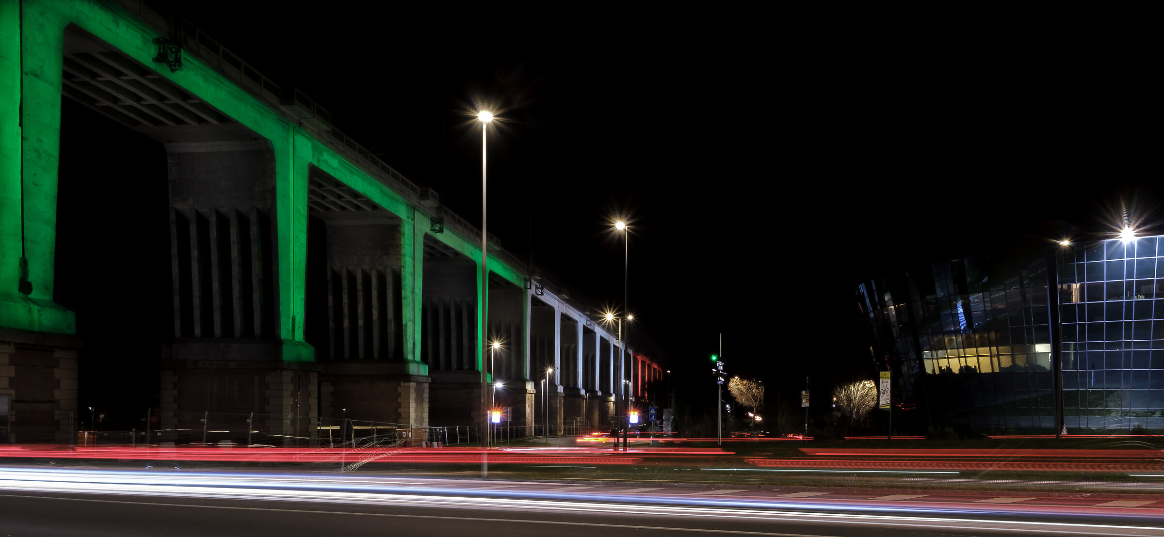 Tricolor bridge in Desenzano del Garda
