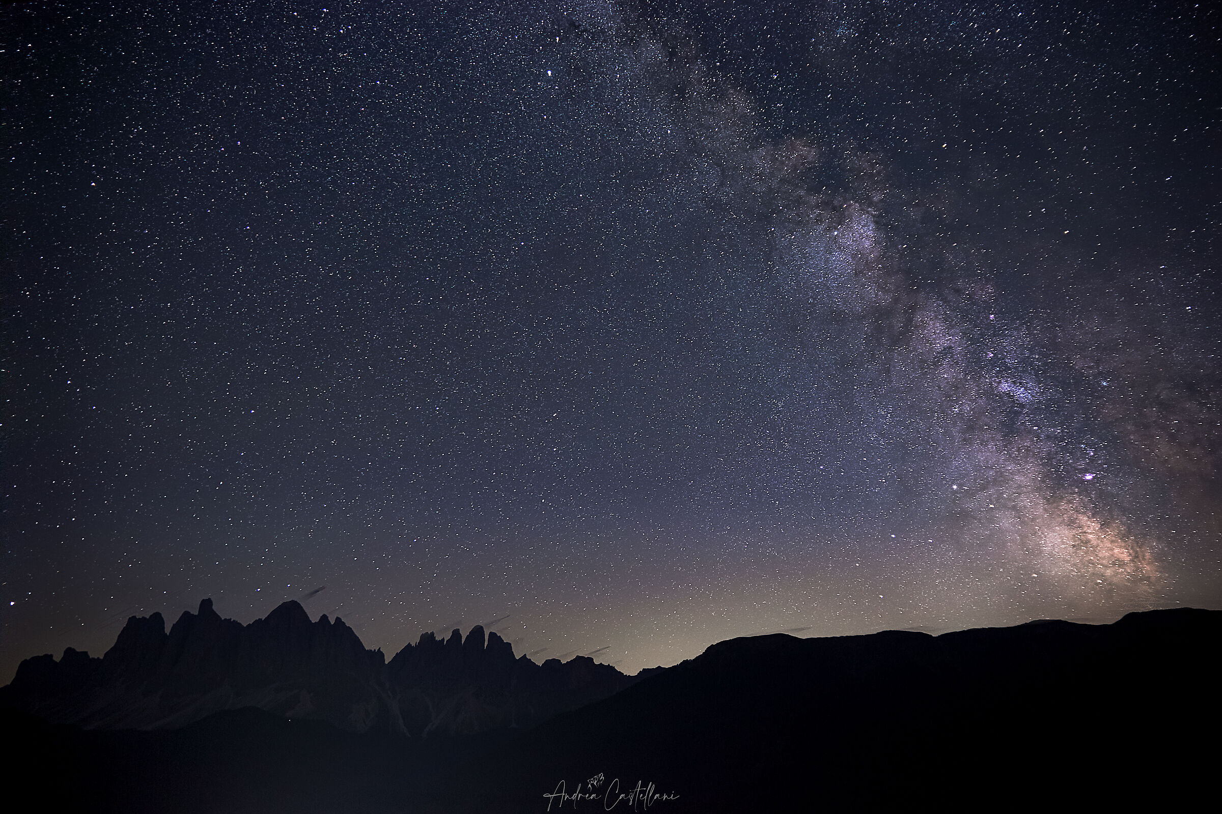 Milky Way sul gruppo delle Odle