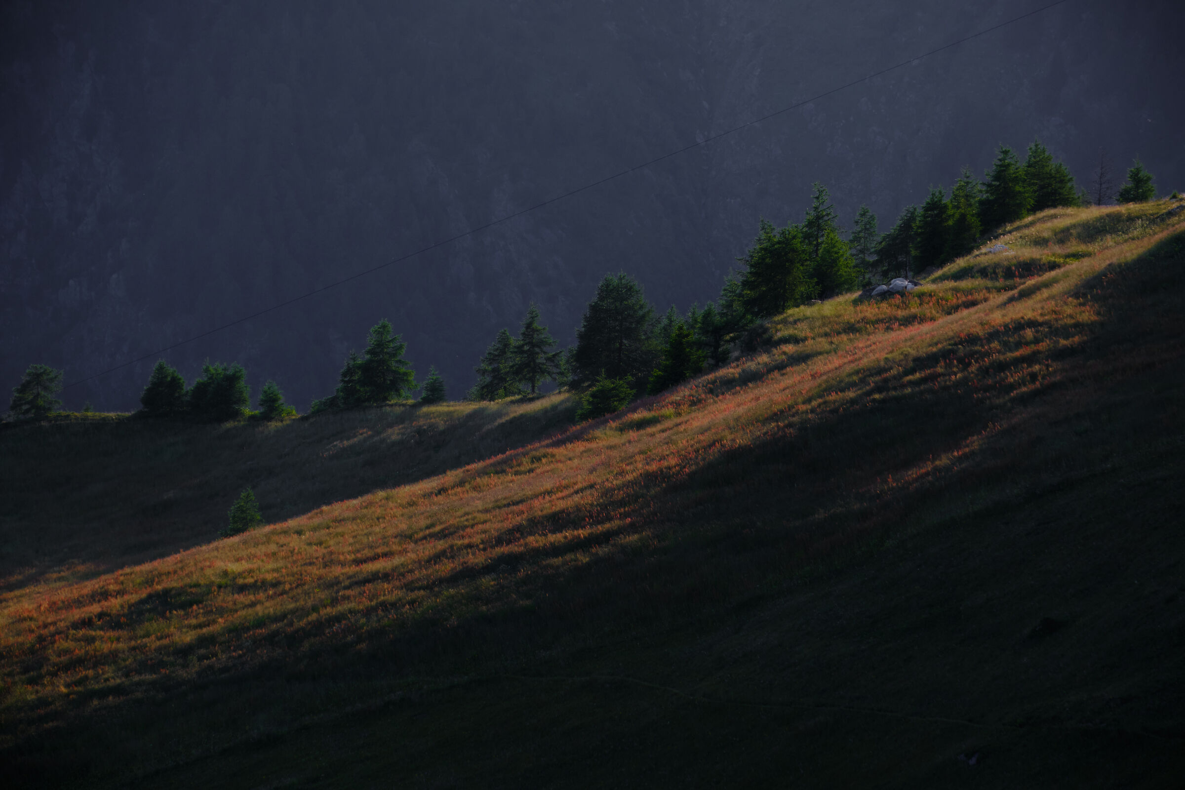 ultima luce sopra di Moos, Val Passirio