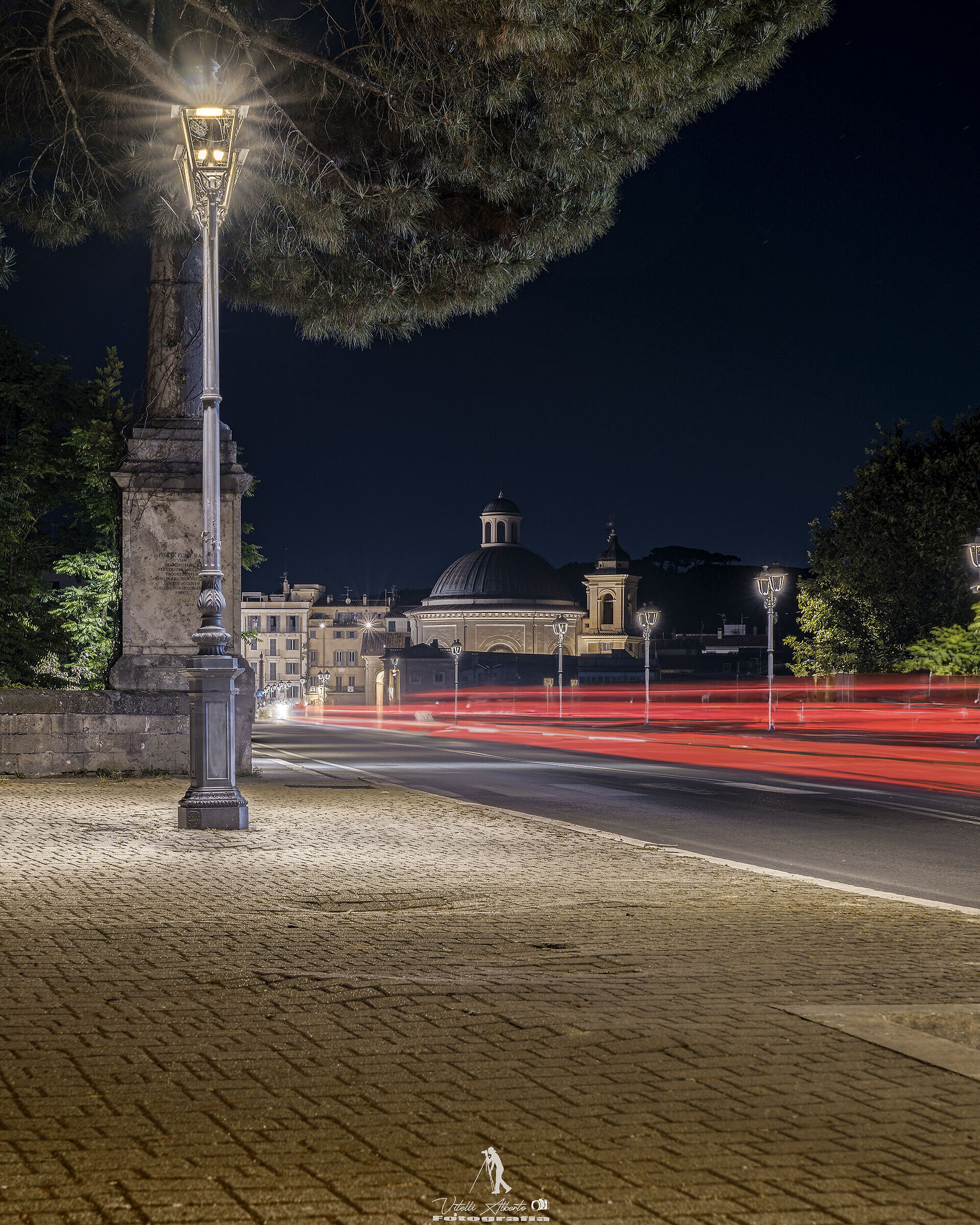 Evening walk in the city, Ariccia