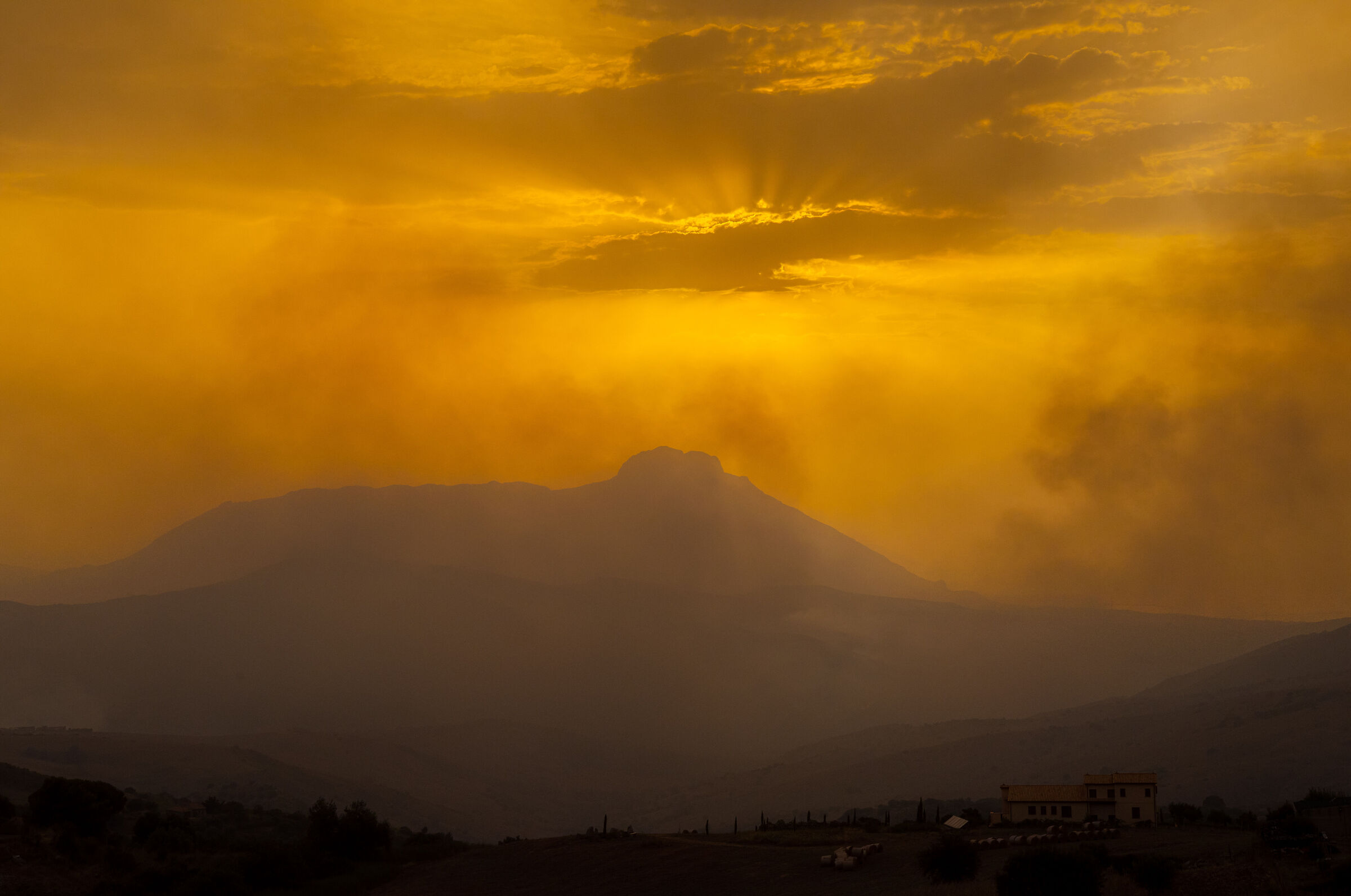 Sicily " terra mia " burns crying from pain
