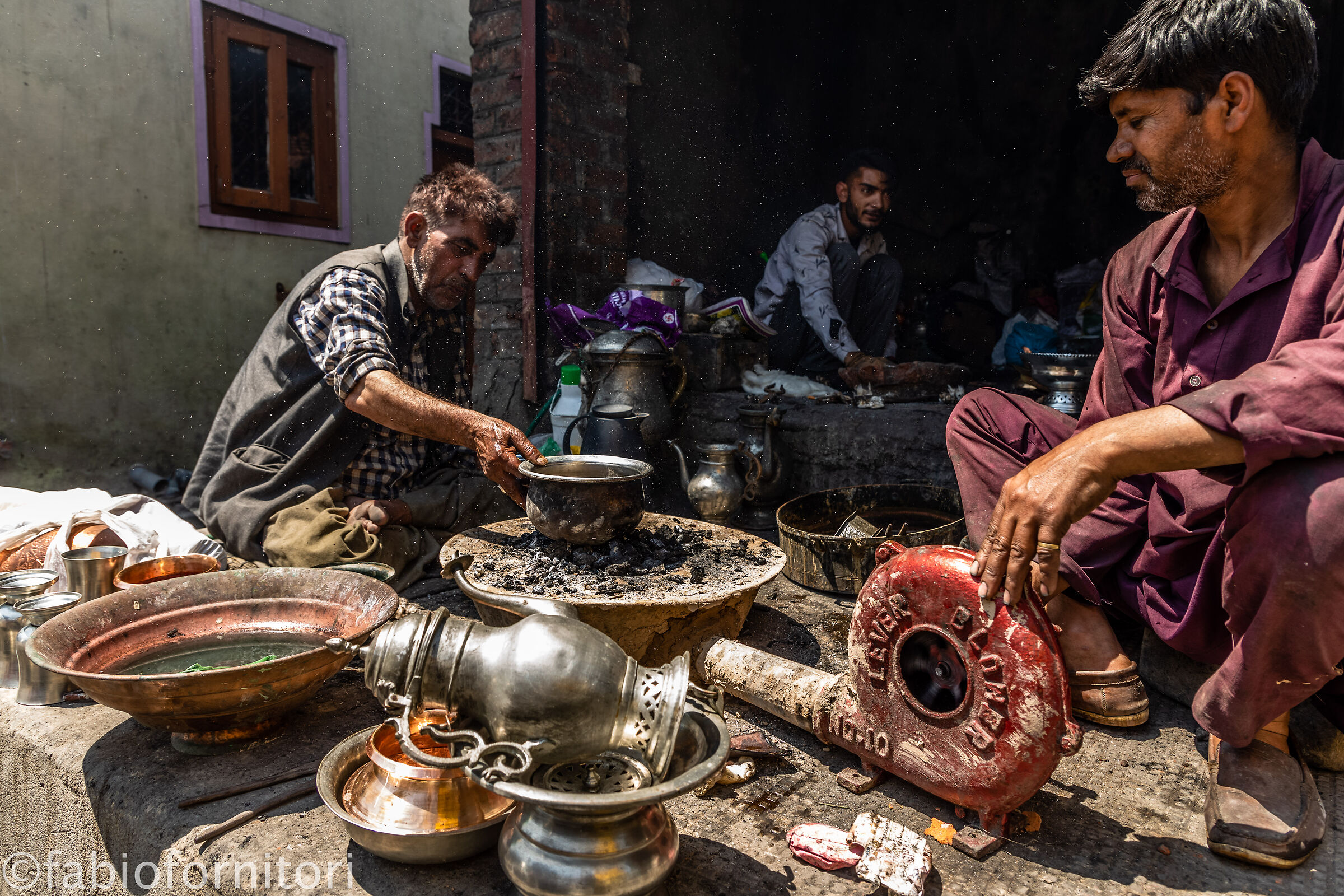 Srinagar , Old town workers 2 , India 2023
