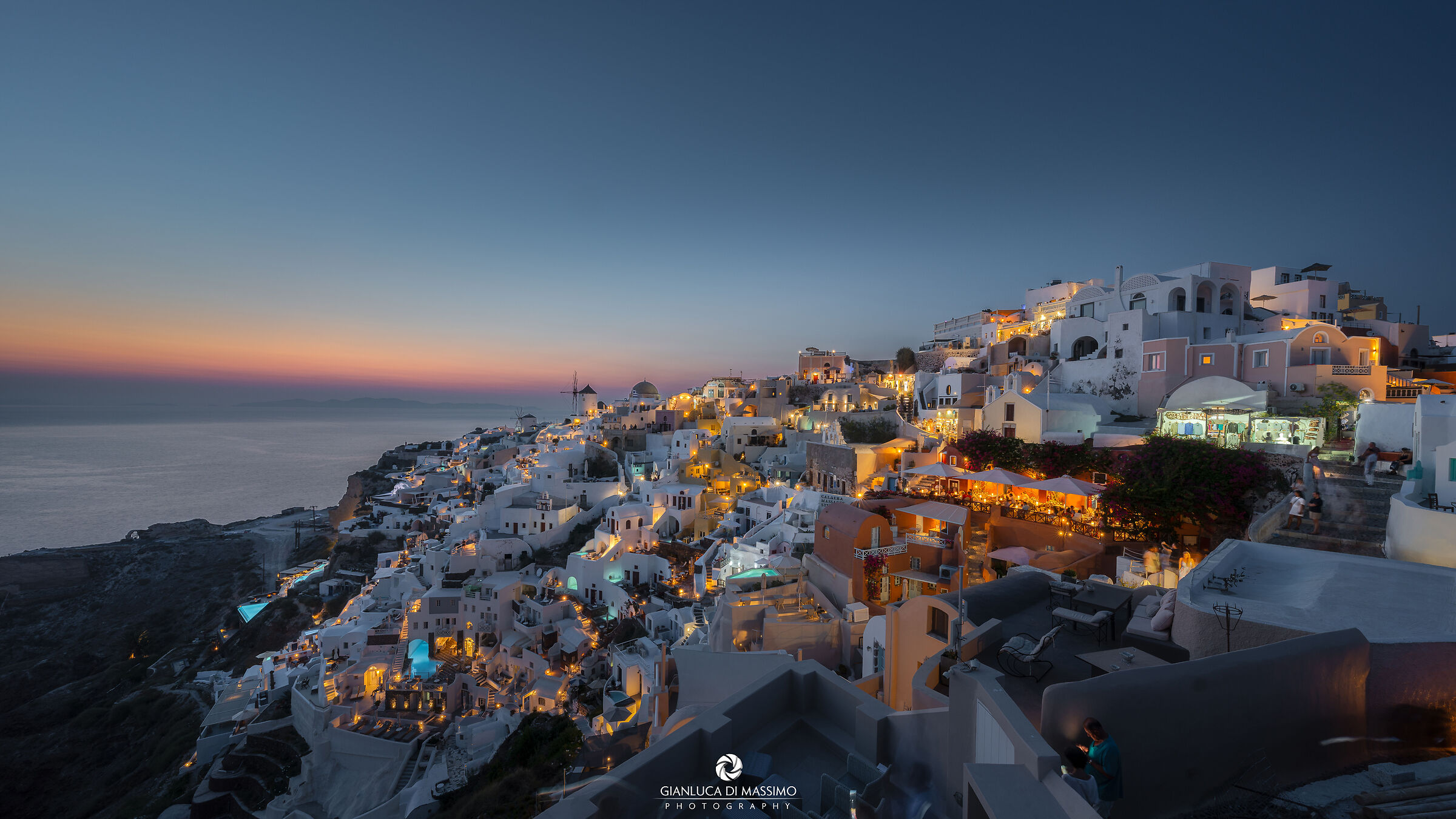 Oia in the evening