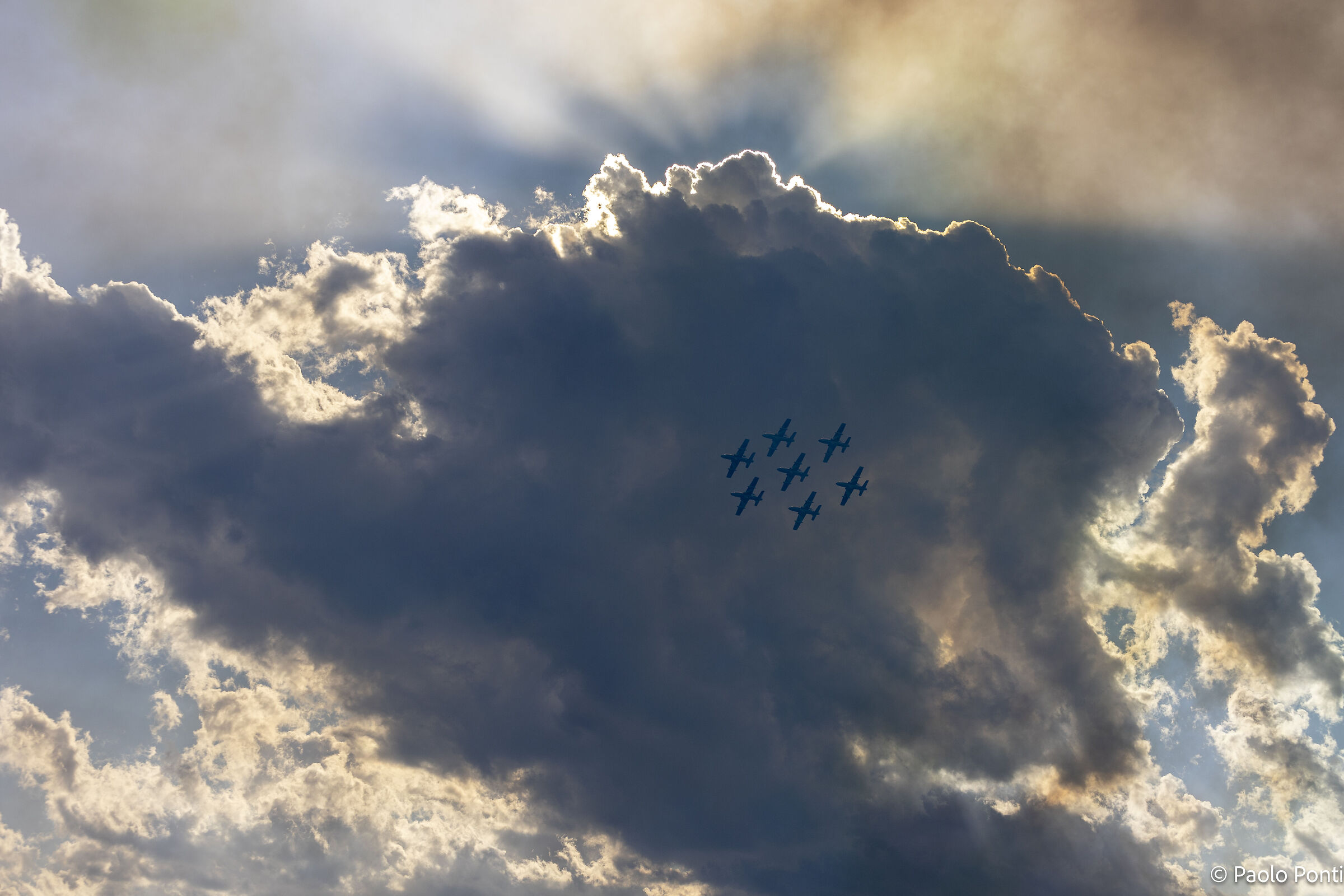 Between sun and clouds