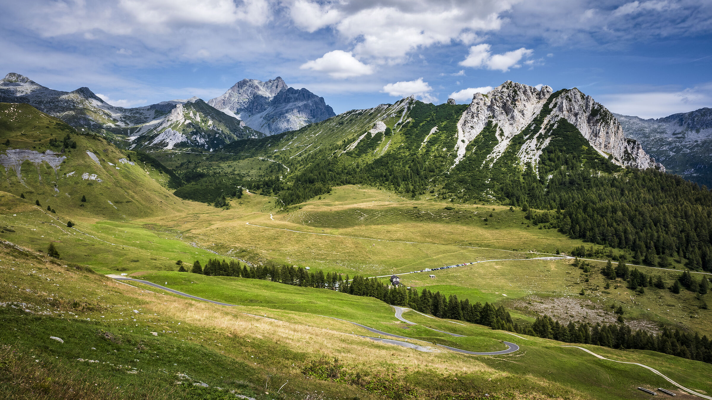 Climbing to Passo di Crocedomini