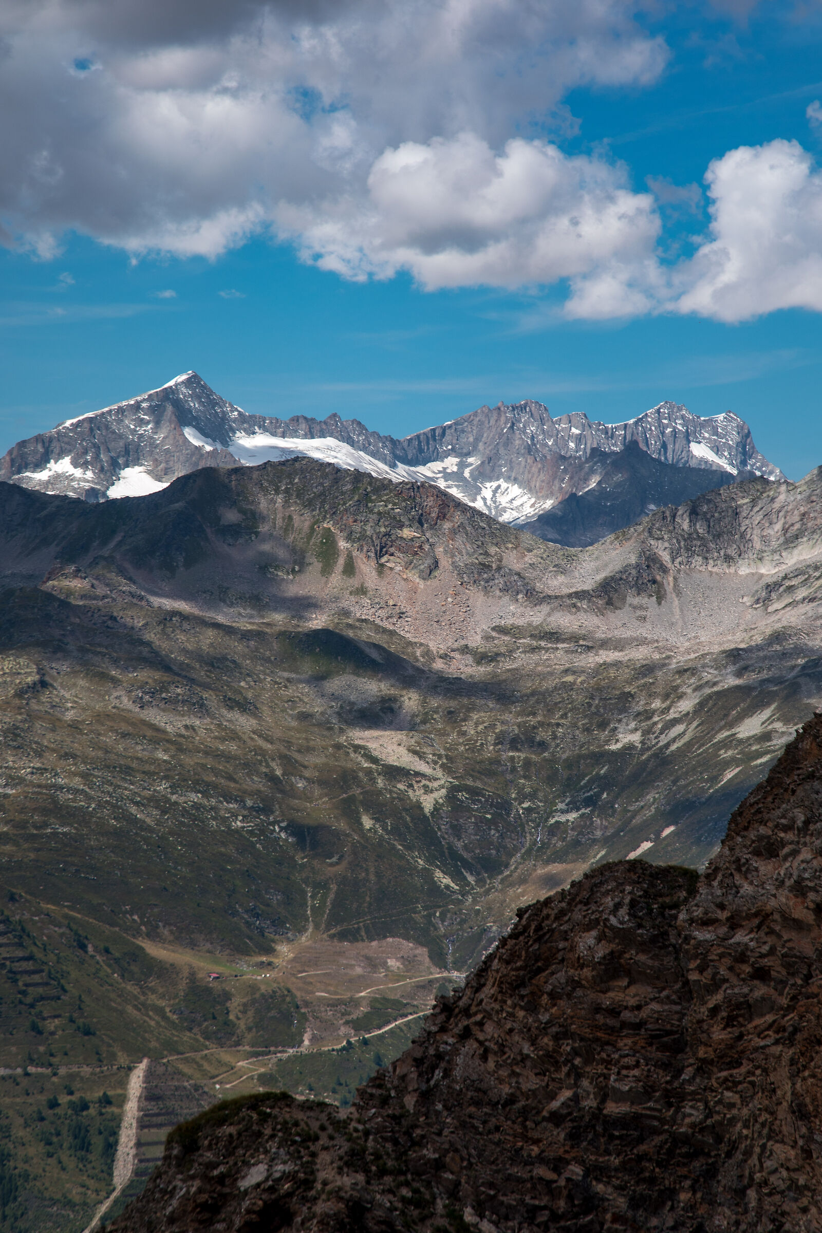 Galenstock, Dammastock and Sustenhorn from the Naret Pass