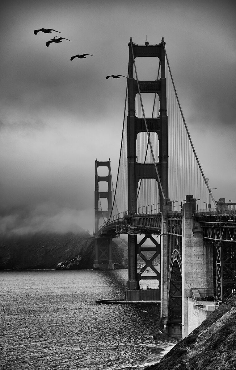 Flying over the bridge