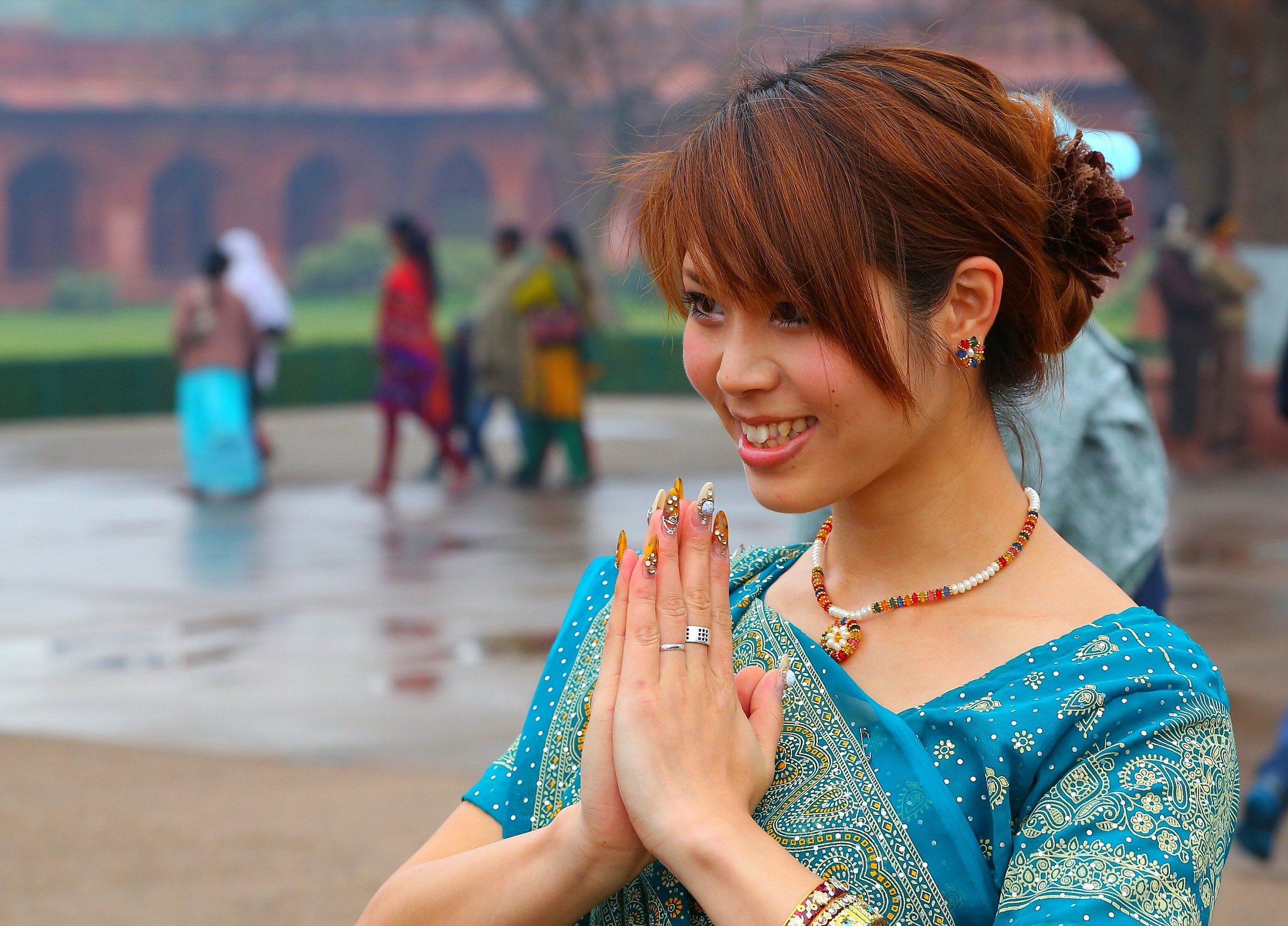 India. Close to the Taj Mahal there was this Japanese girl ....