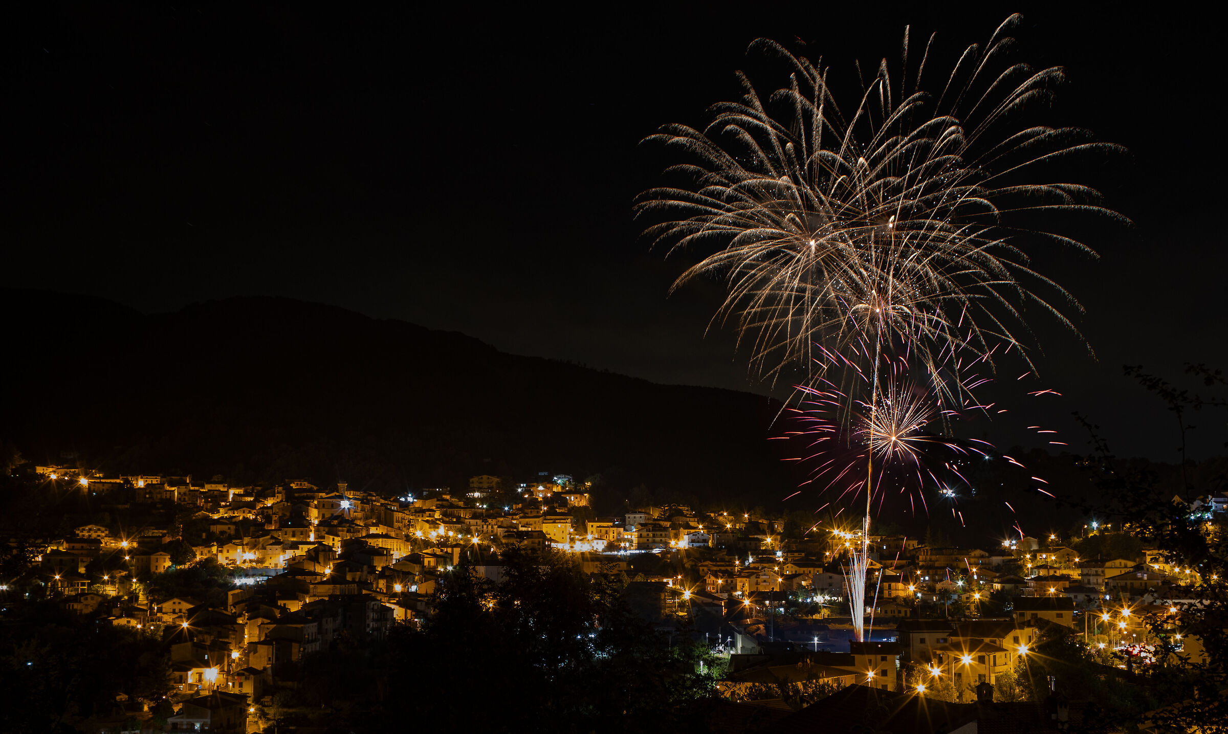Fires in honour of Our Lady of my village Grimaldi (c