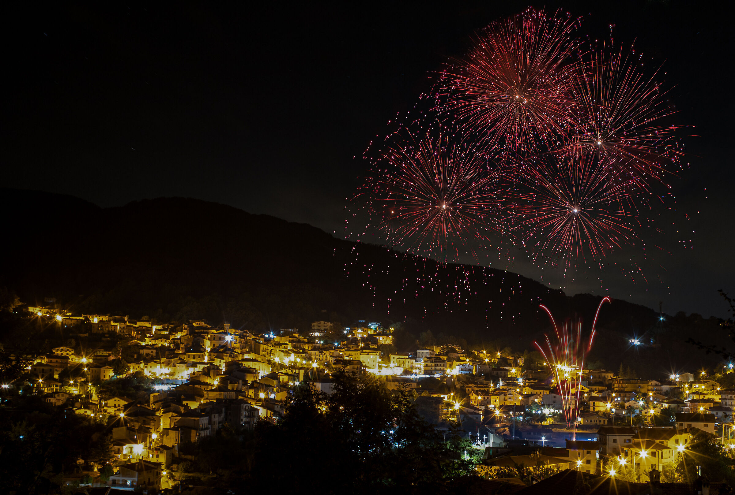 Fires in honour of Our Lady of my village Grimaldi (c