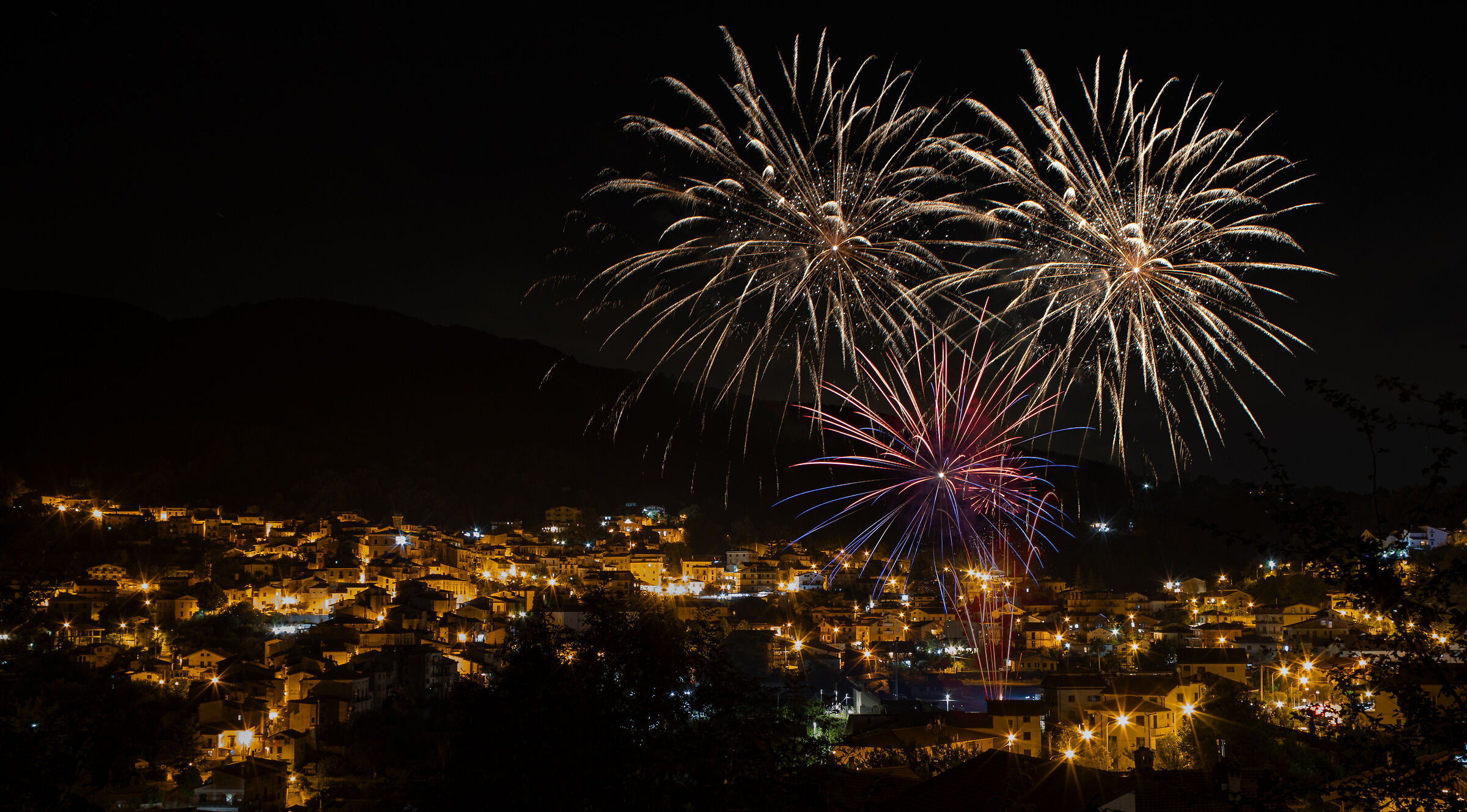 Fires in honour of Our Lady of my village Grimaldi (c