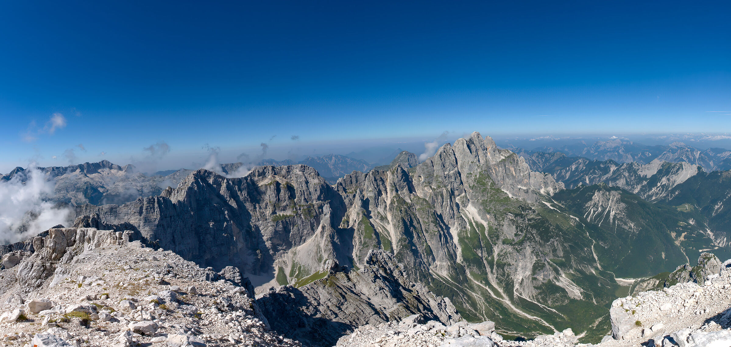 Overview from Jof Fuart Julian Alps