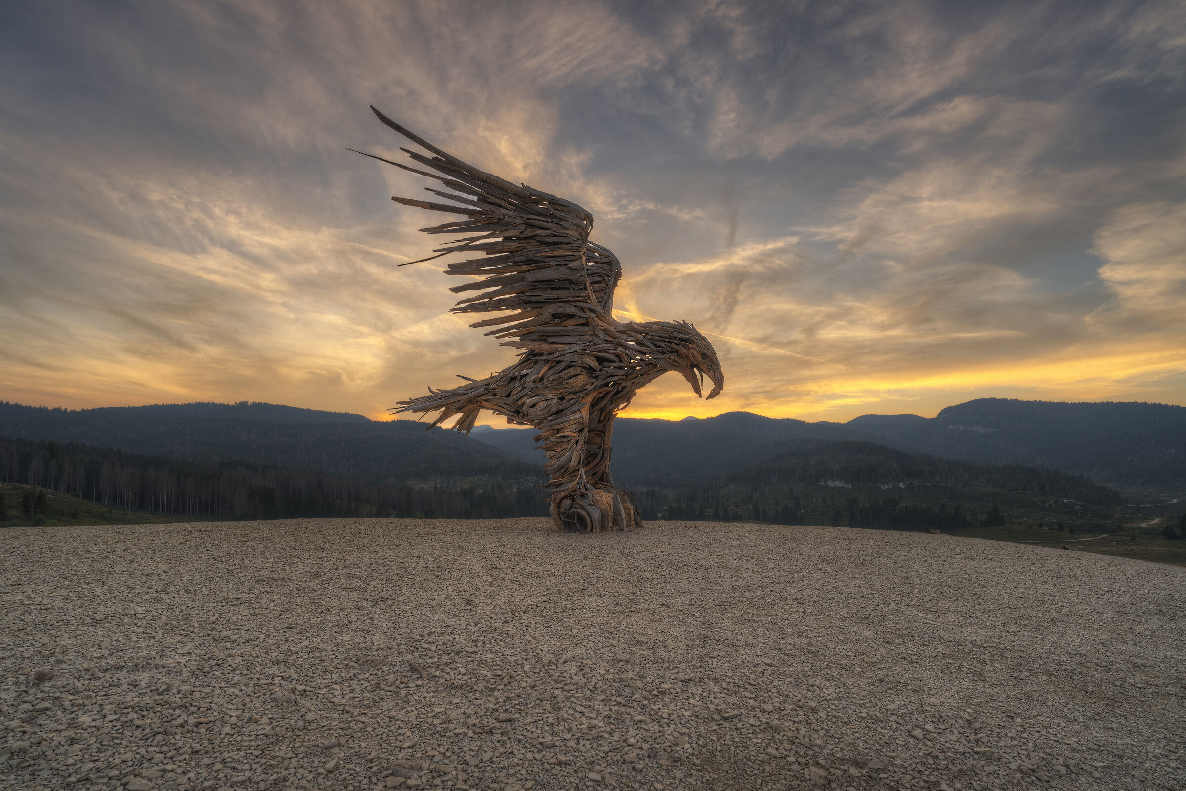 The Vaia eagle of Marcesina