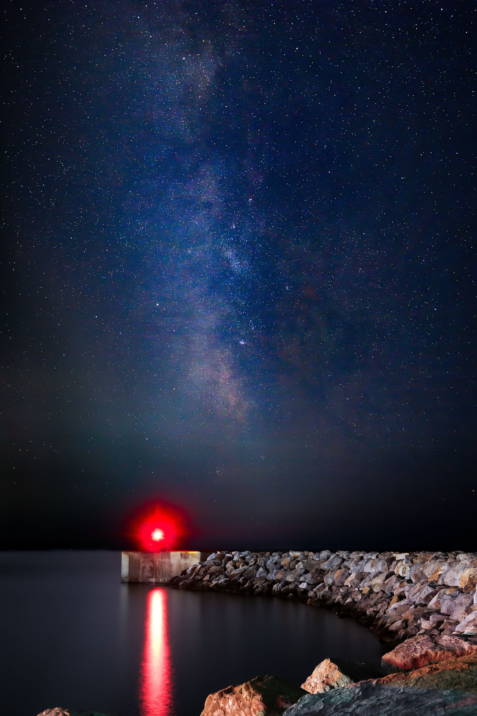 Milky Way at the port of Marina di Pisa