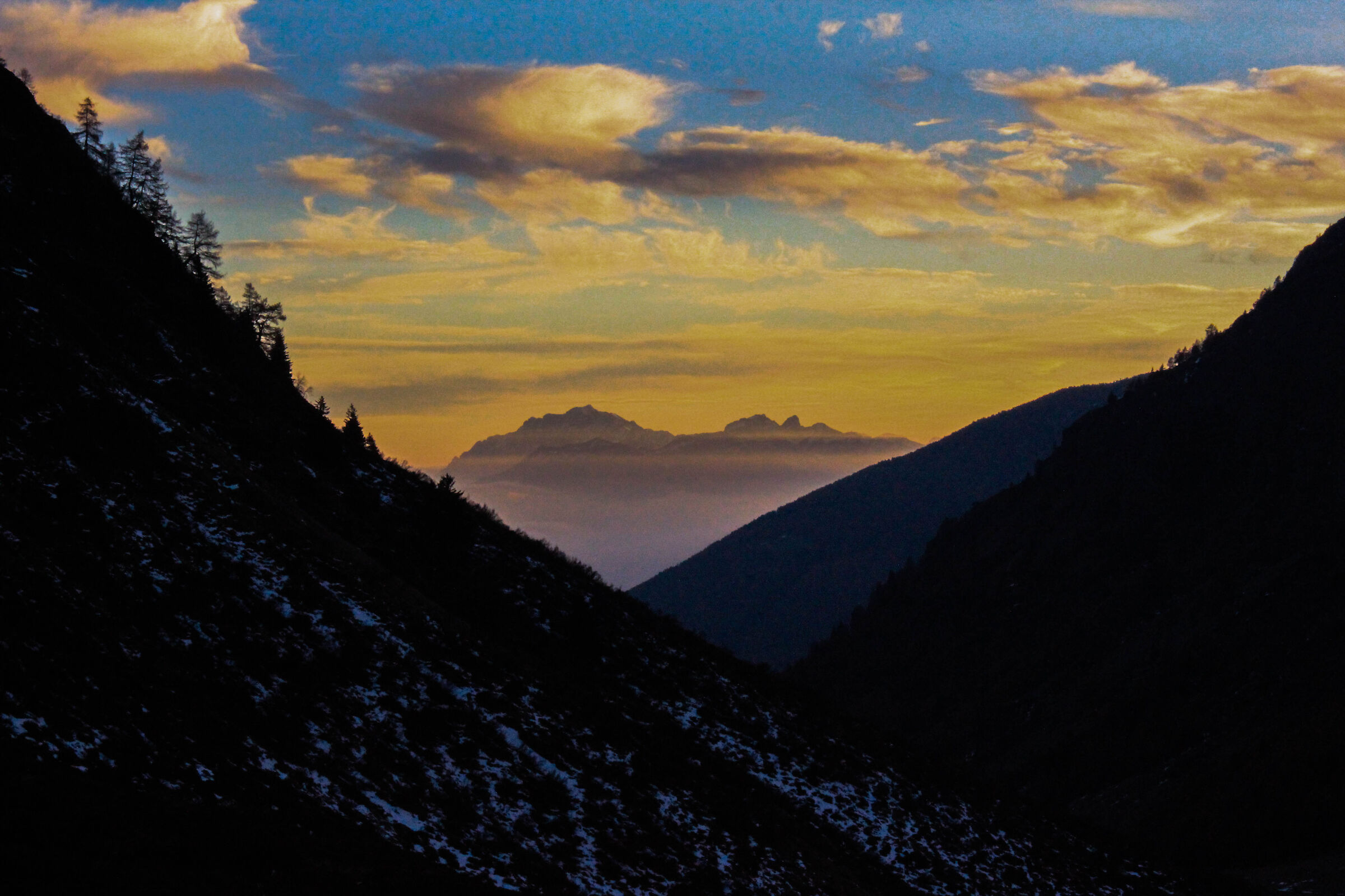 Sunset in the mountains