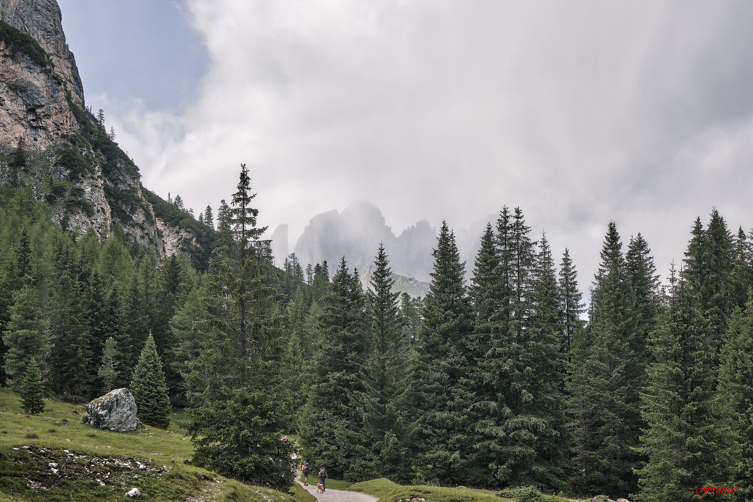 Il Sassolungo fra le nuvole