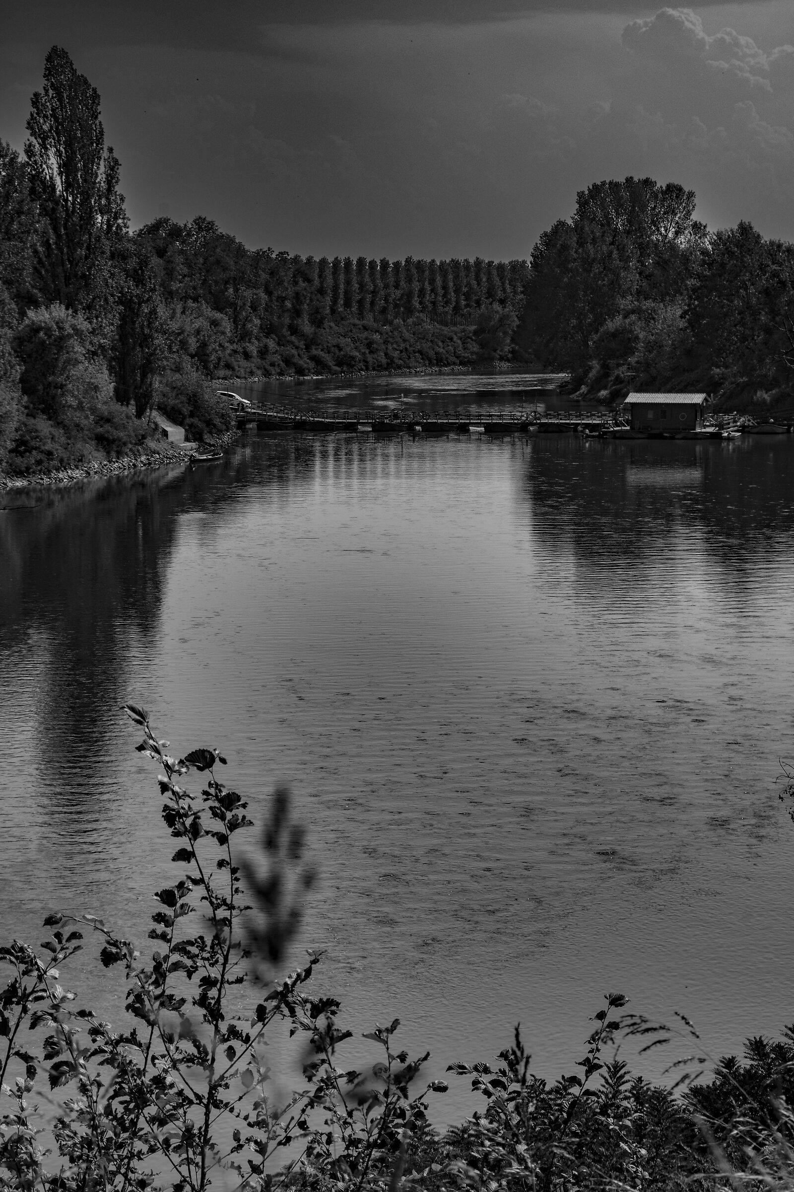 Ponte di barche sull'Oglio