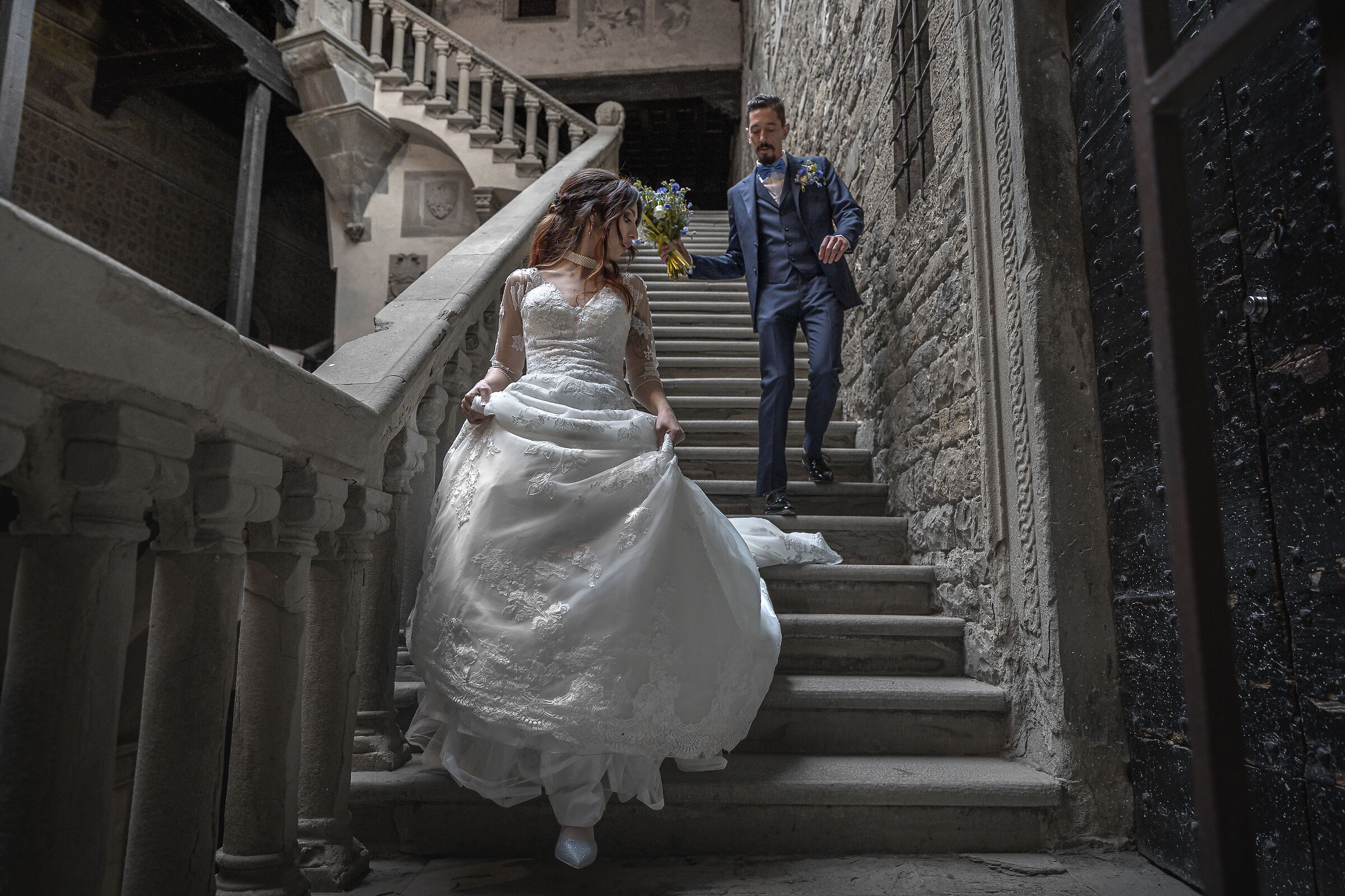 Scalinata del castello di Poppi