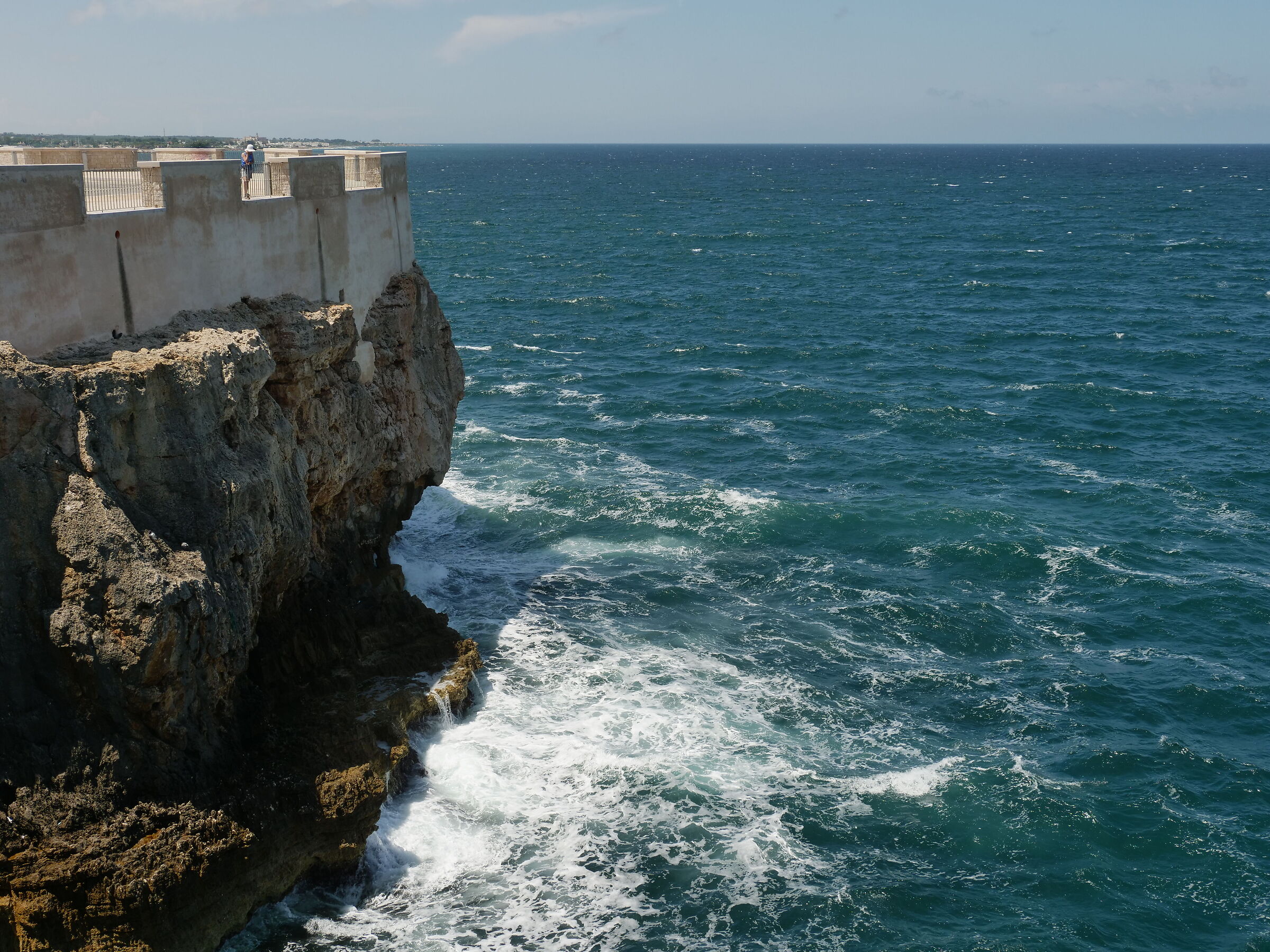 My daughter looks at the sea