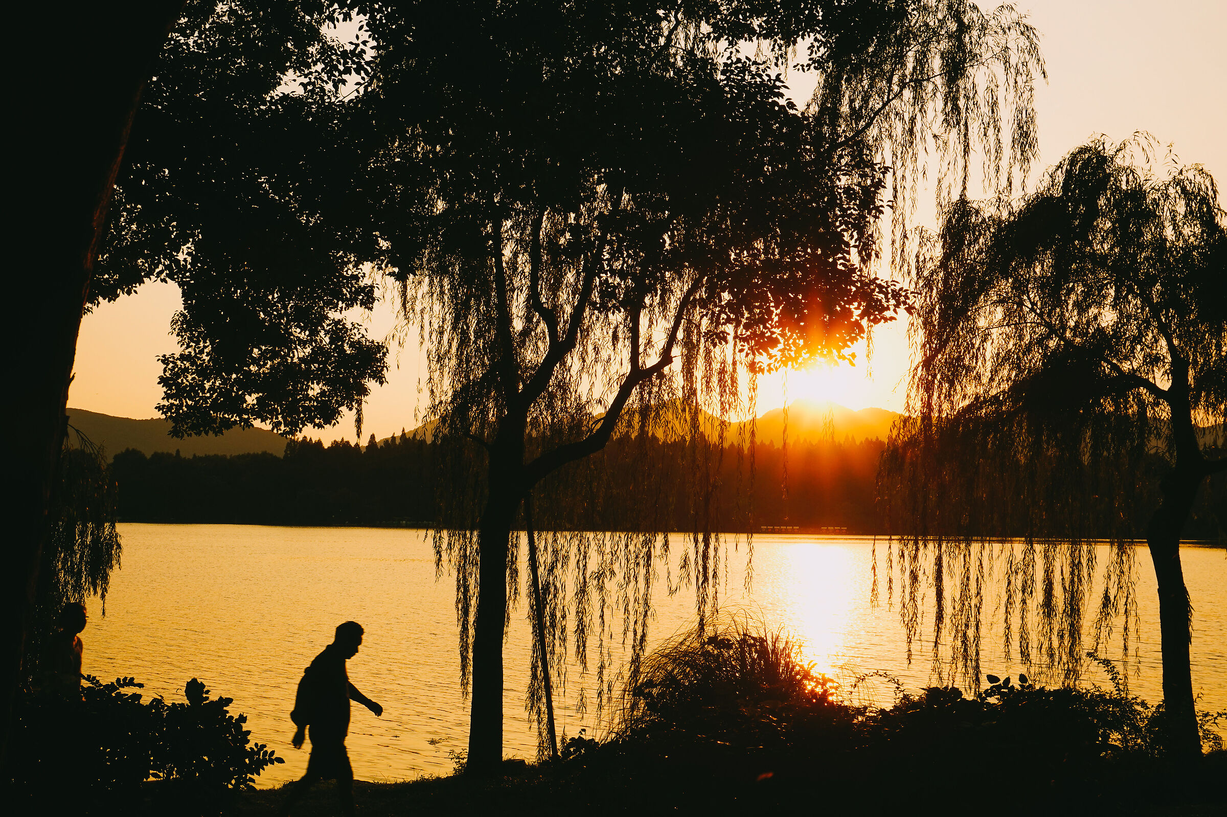 Sunset over West Lake