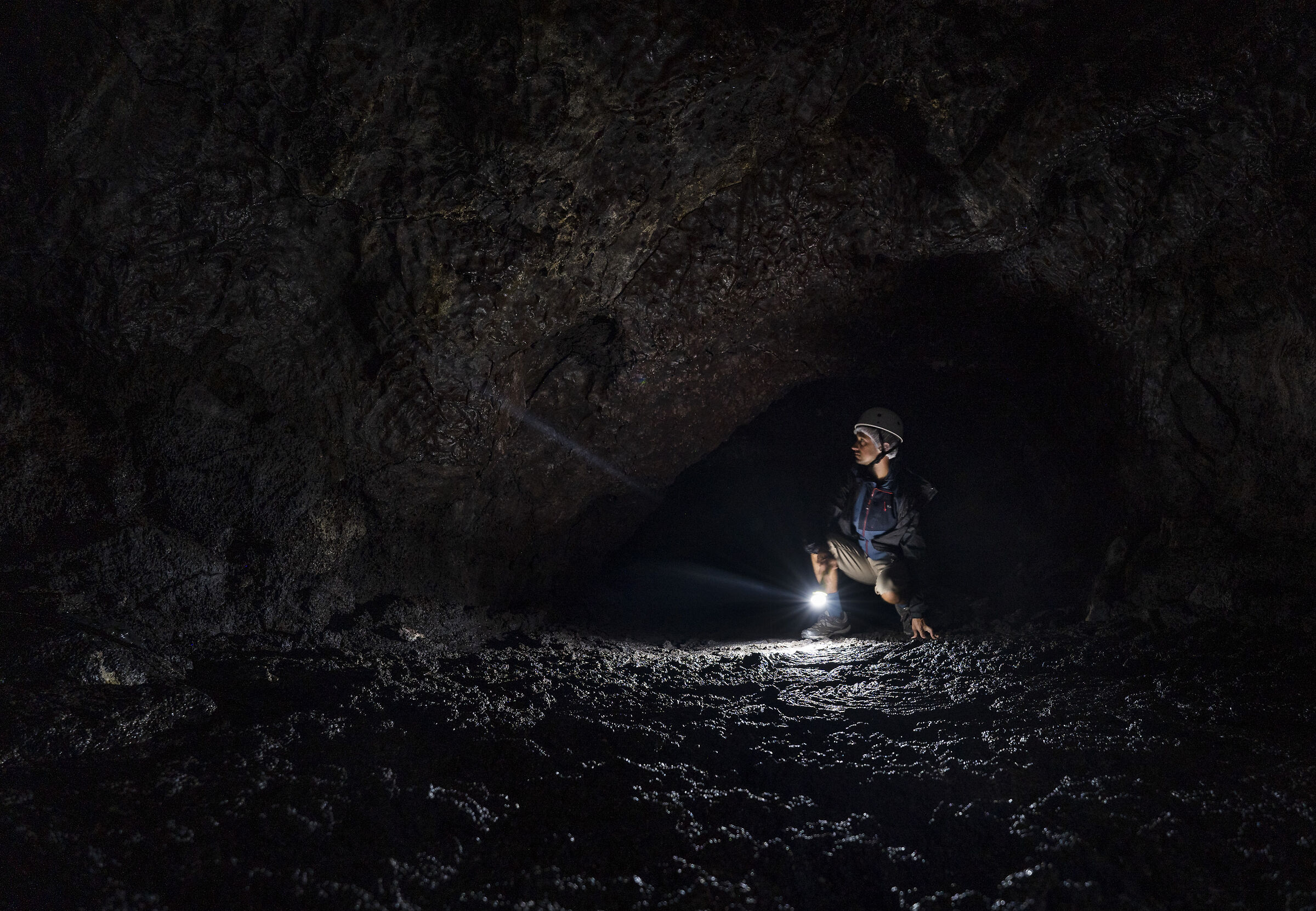 The black lava tunnel