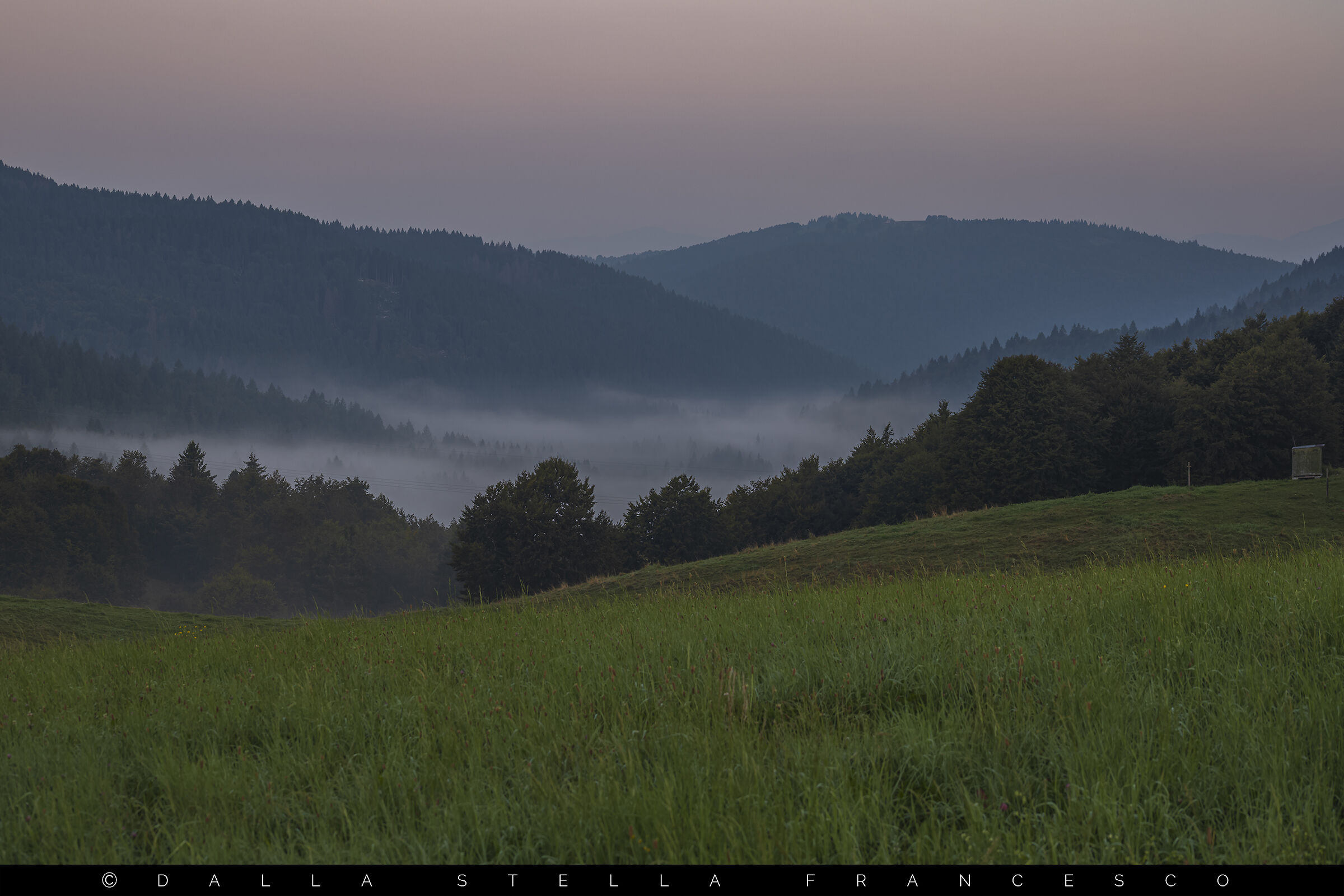 The morning fog in Val Lastaro