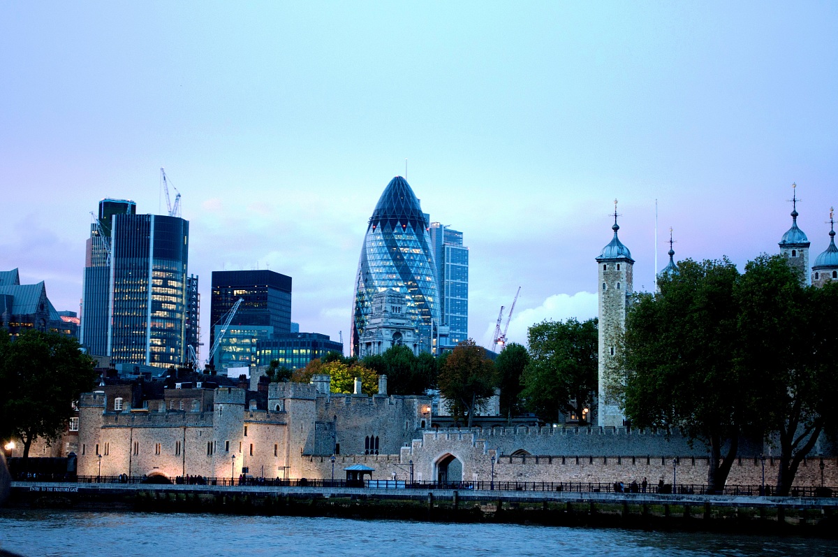 overlooking the Thames