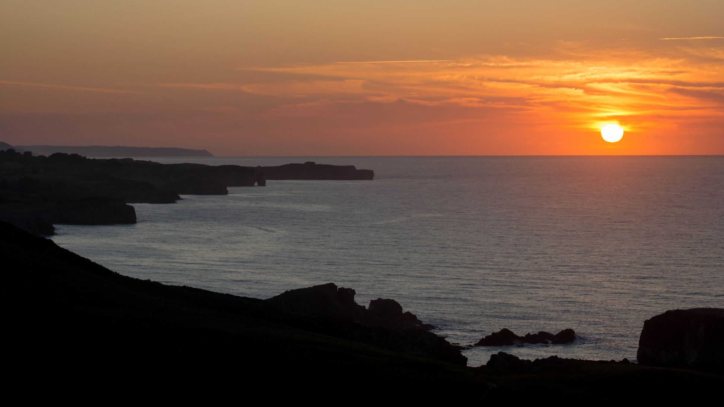 Sunset at Playa de Torimbia
