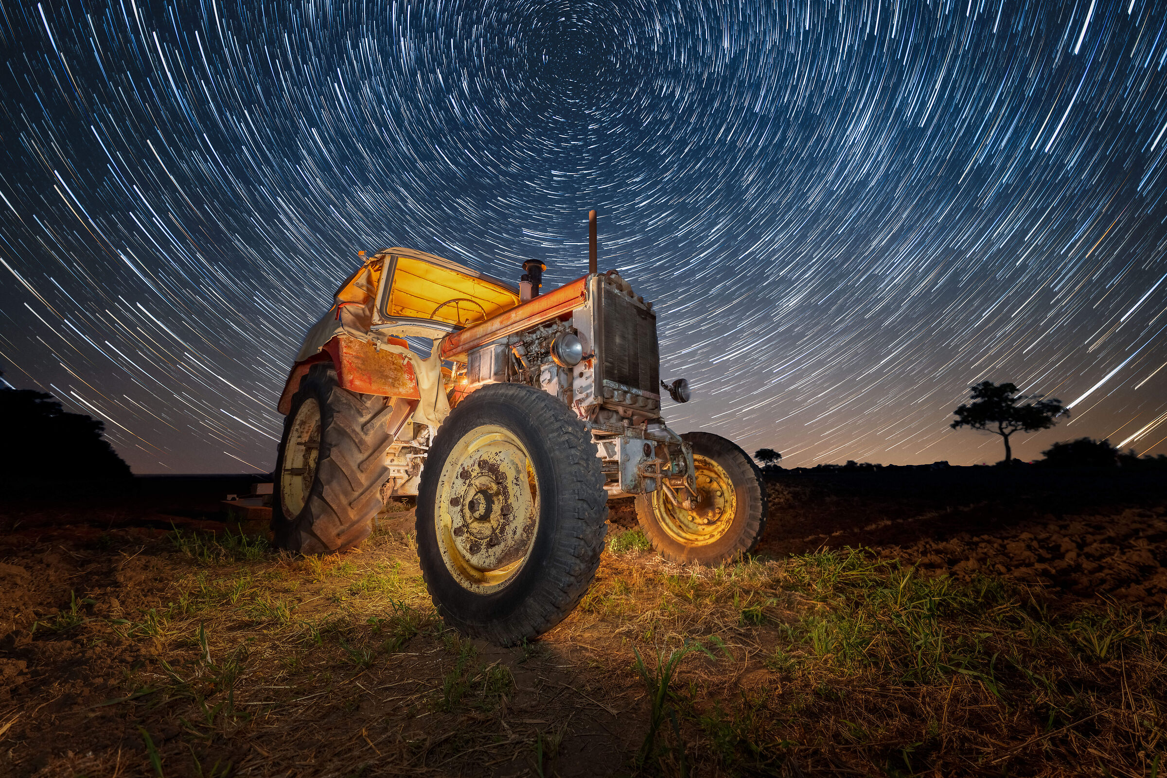 Tractor By Night